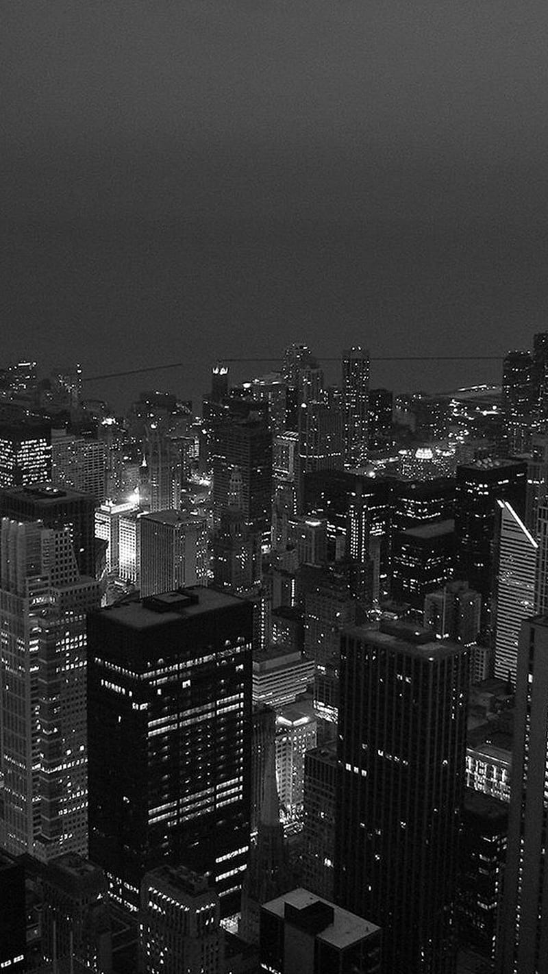 800x1422 Black White City Android, HD phone wallpaper