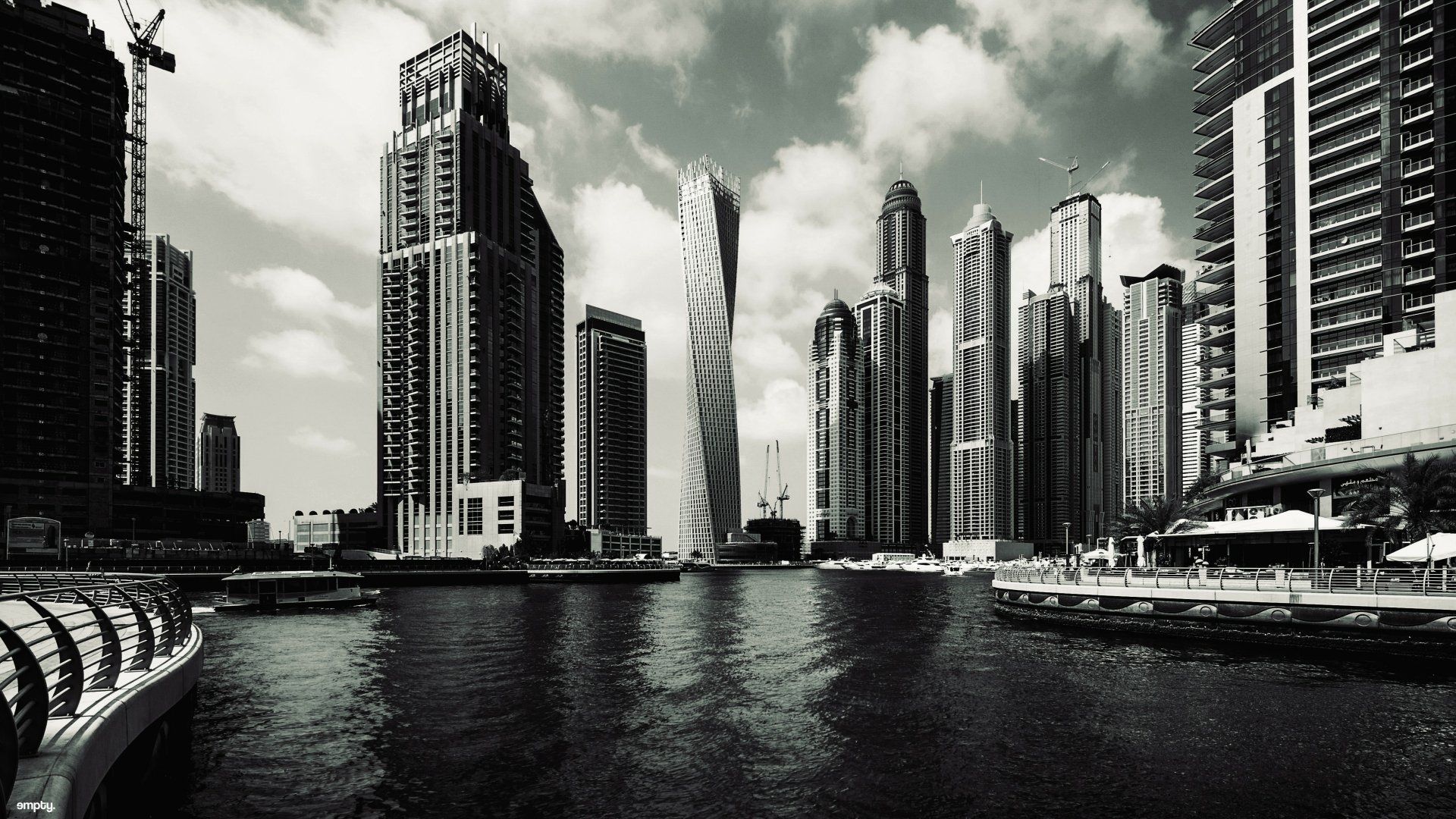 1920x1080 Download Black & White City Cityscape Skyscraper Man Made Dubai 4k Ultra HD Wallpaperx2532