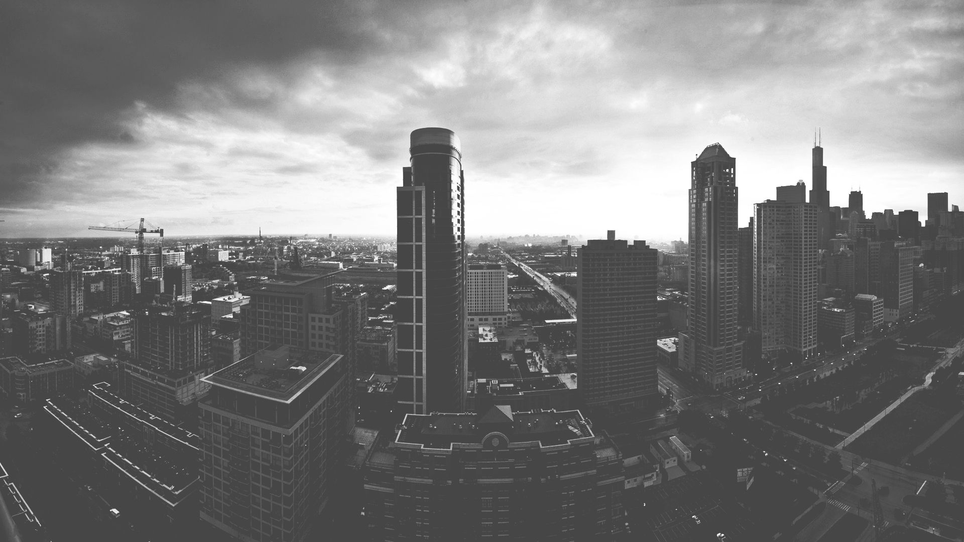 1920x1080 Wallpaper black and white, buildings, cityscapes for mobile and desktop, section город, resolution 1920x1080