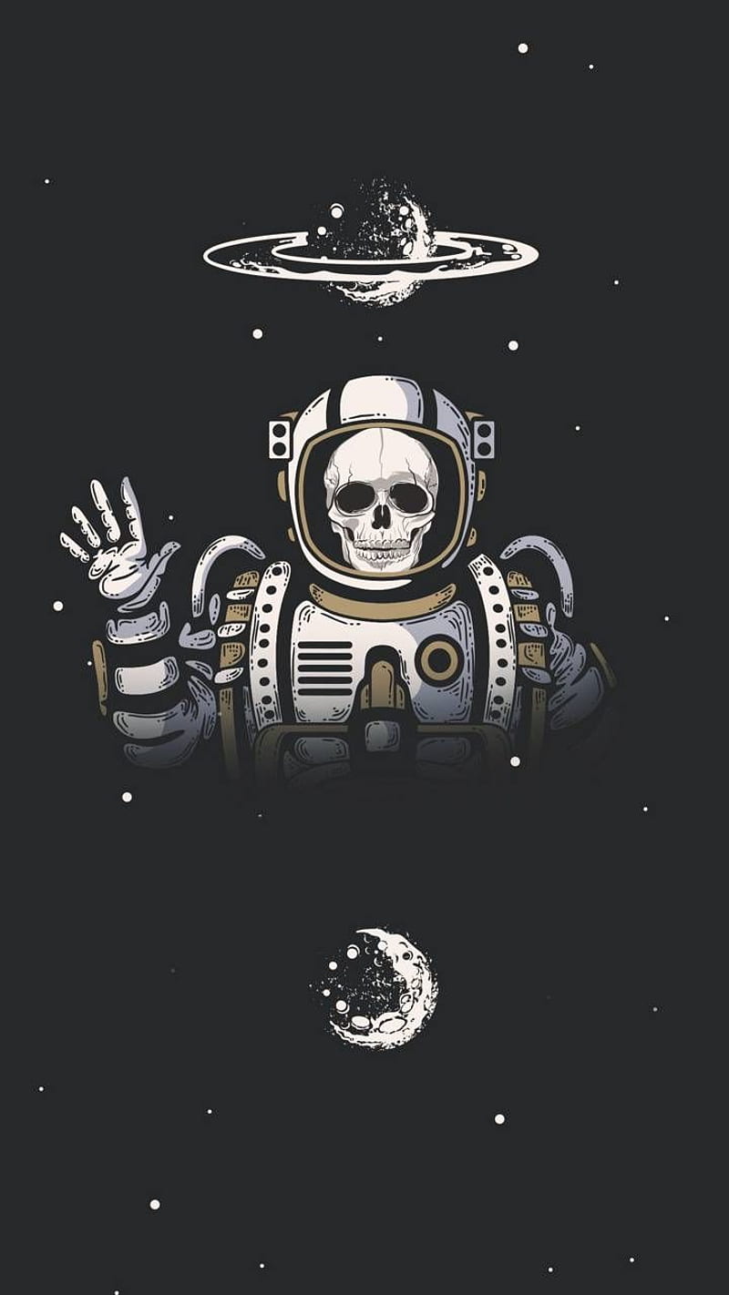 800x1422 HD space skeleton wallpaper