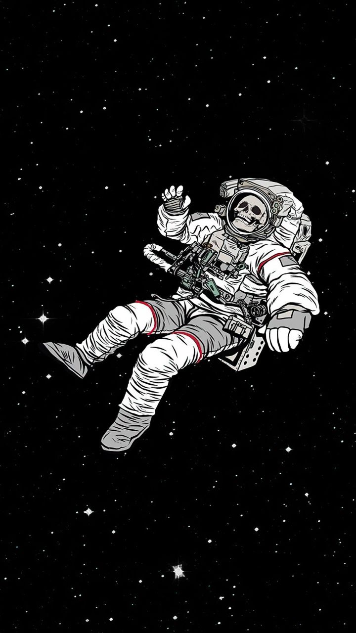 720x1280 Phone wallpaper: Sci Fi, Astronaut, Skull, Space, Space Suit 1374395
