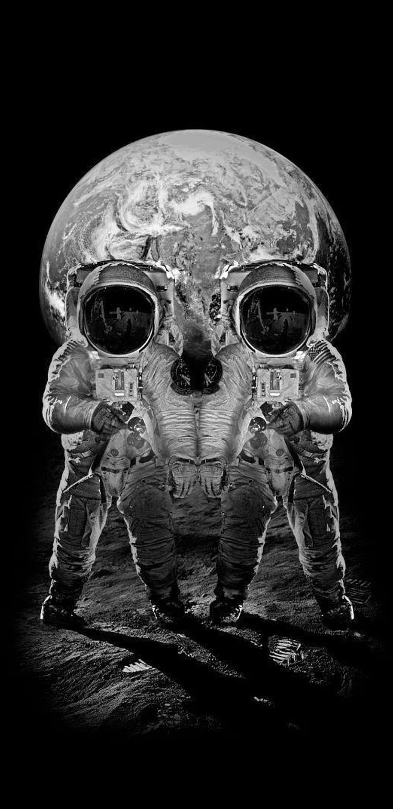 800x1644 Skull, illusion, skulls, space, HD phone wallpaper