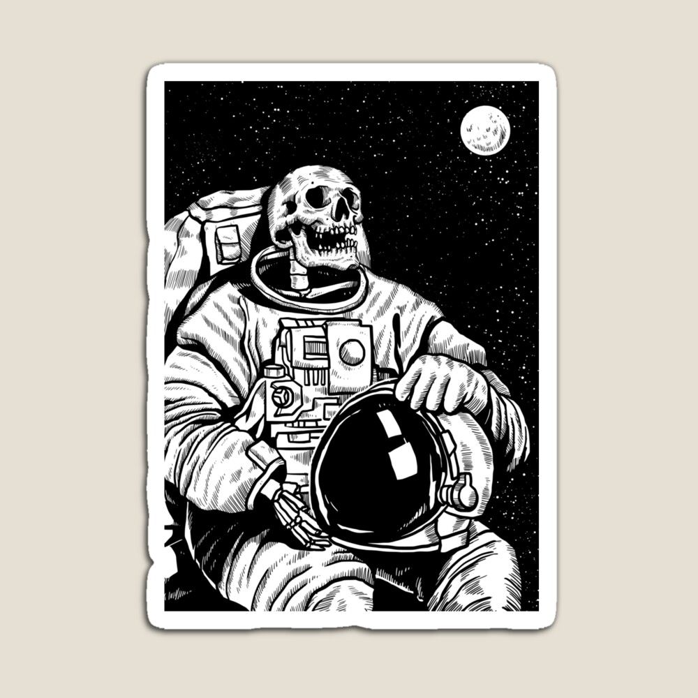 1000x1000 Dead Space Skeleton Astronaut Space Horror Science fiction Art Board Print