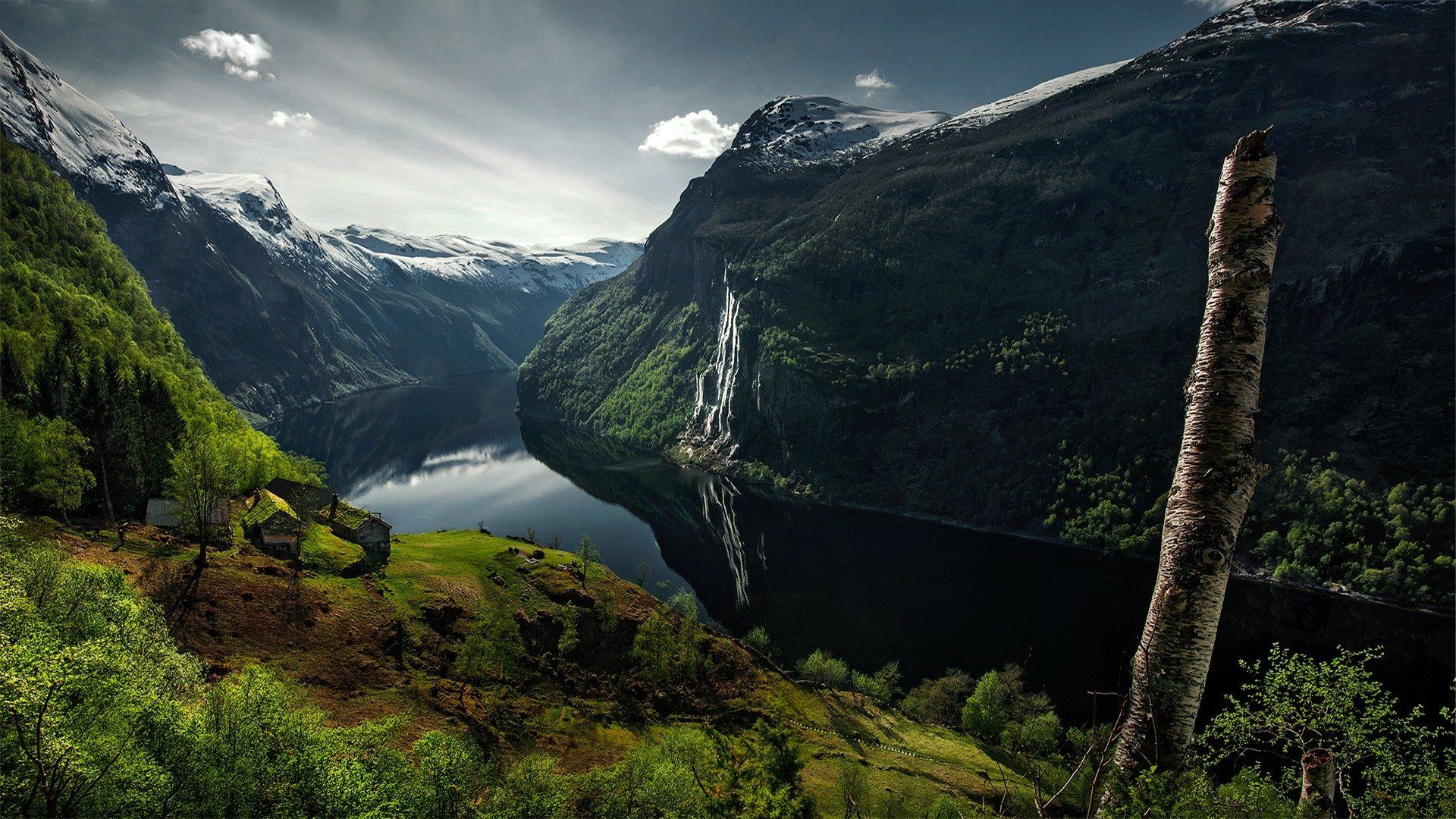 1920x1080 Fjord waterfall background dual monitor. brandyracitisub1978's Ownd