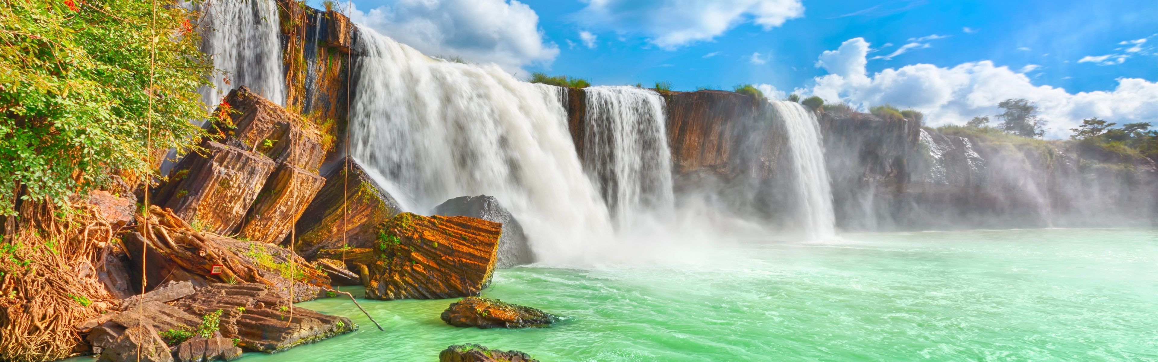 3840x1200 Wallpaper Vietnam, Dray Nur waterfall, beautiful nature landscape 3840x2160 UHD 4K Picture, Image