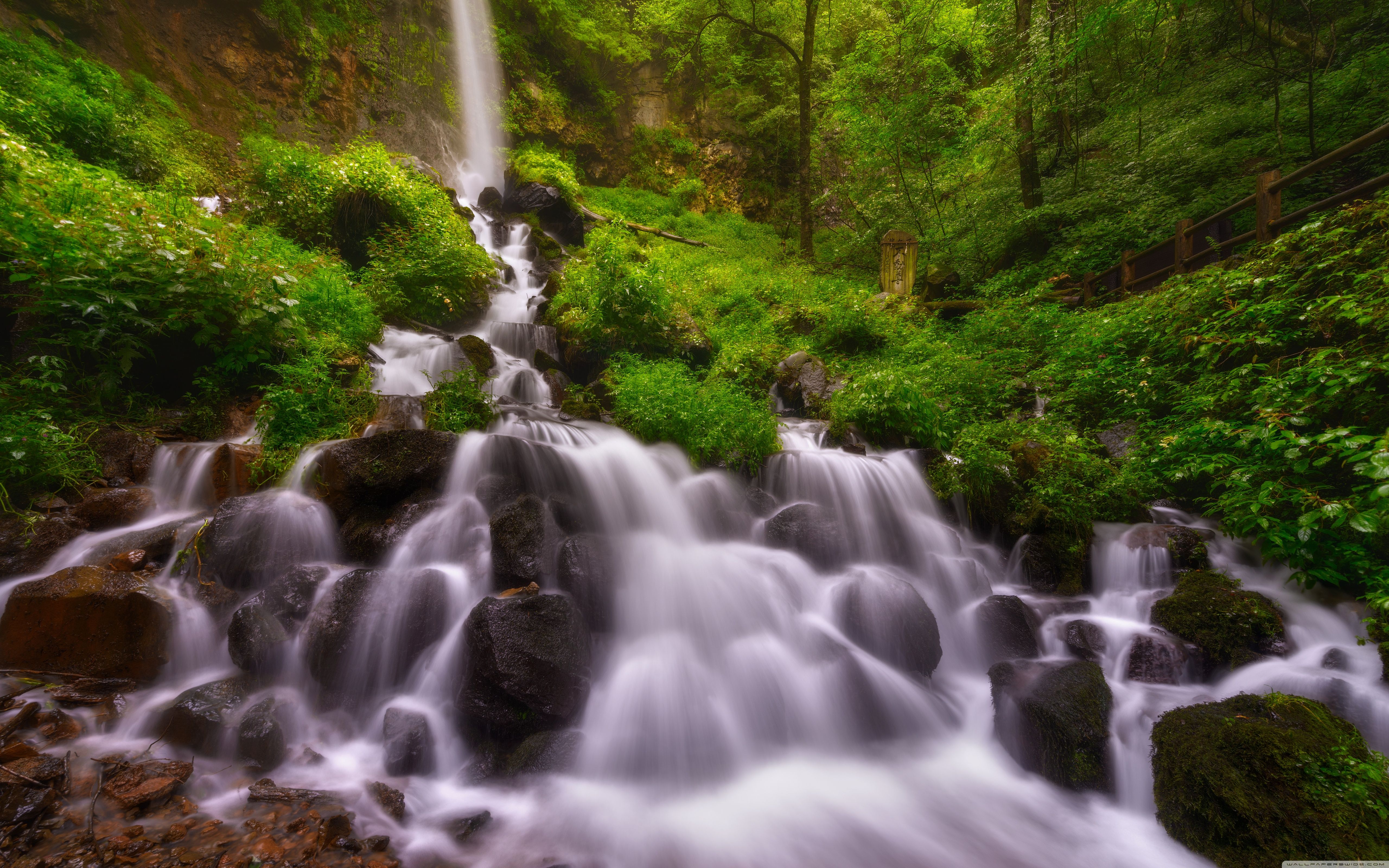 5120x3200 4k Summer Waterfall Wallpaper