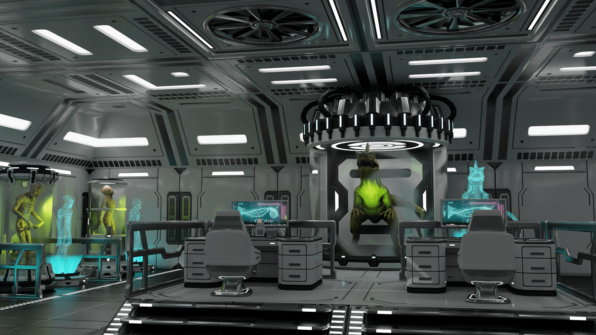 1920x1080 SciFi Cryo Chamber Scenes & Props Content Store