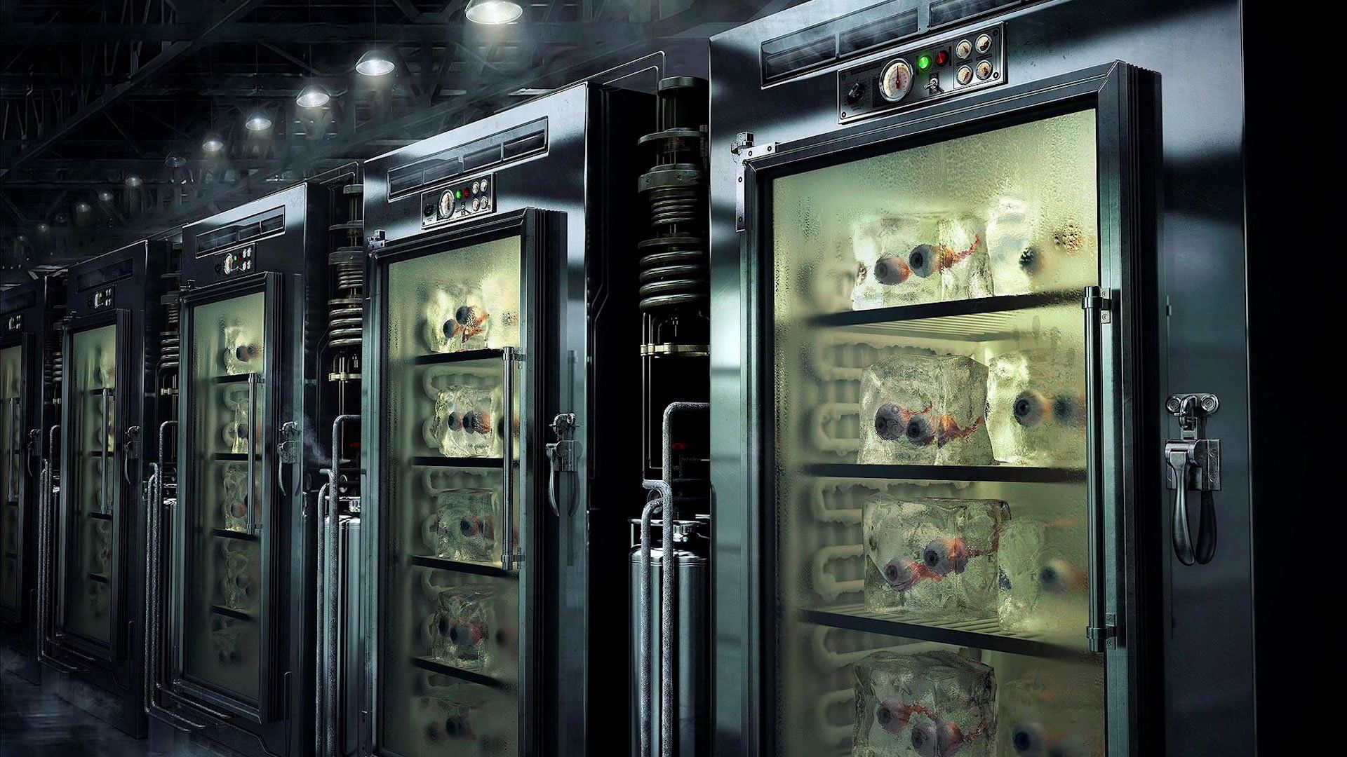 1920x1080 Futuristic Cryo Chambers: Sci Fi Fantasy HD Wallpaperx1080