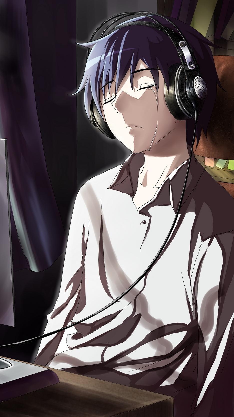 938x1668 Lonely Anime Boy Wallpaper iPhone