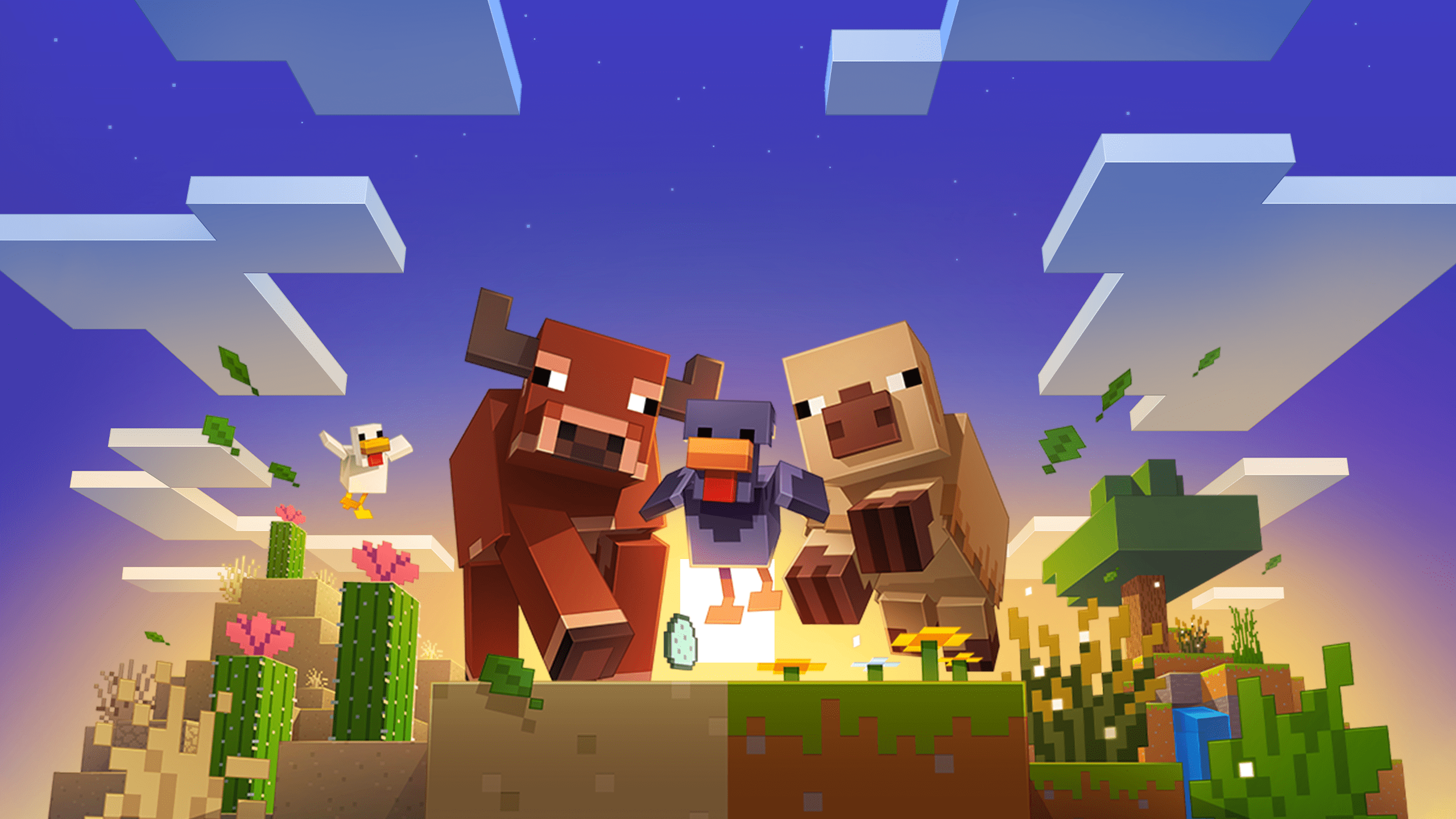 2560x1440 Minecraft HD Wallpaper: Adventure Awaits in Blocky Realms!x1440