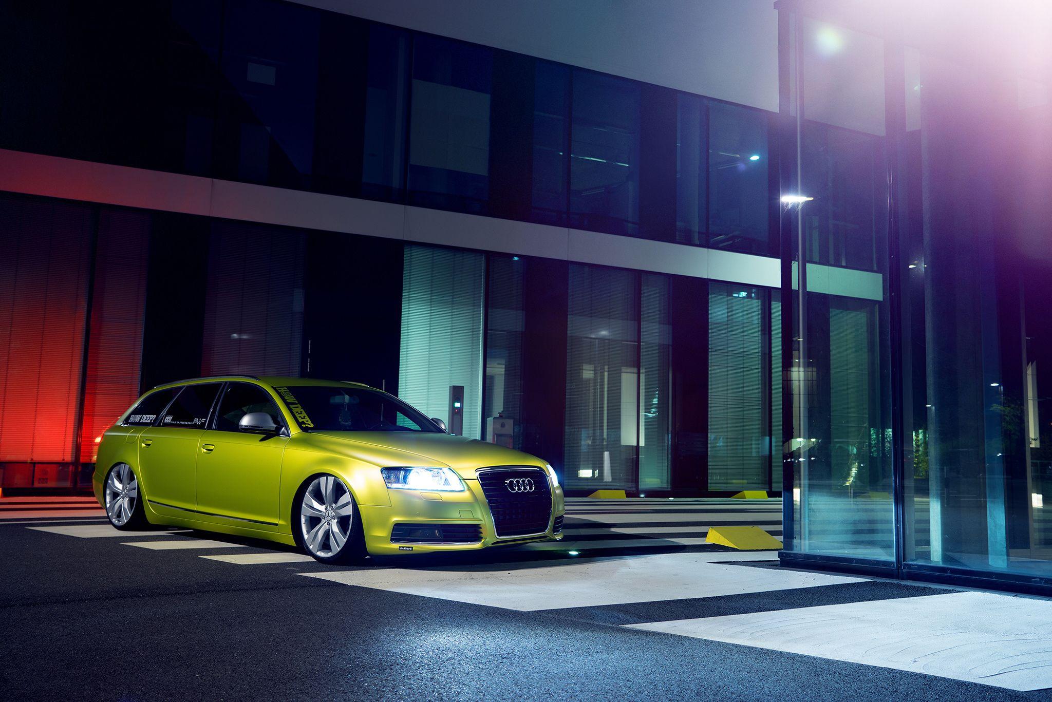 2048x1367 Wallpaper Audi A6 canibeat green low stance stancenation 2048x1367