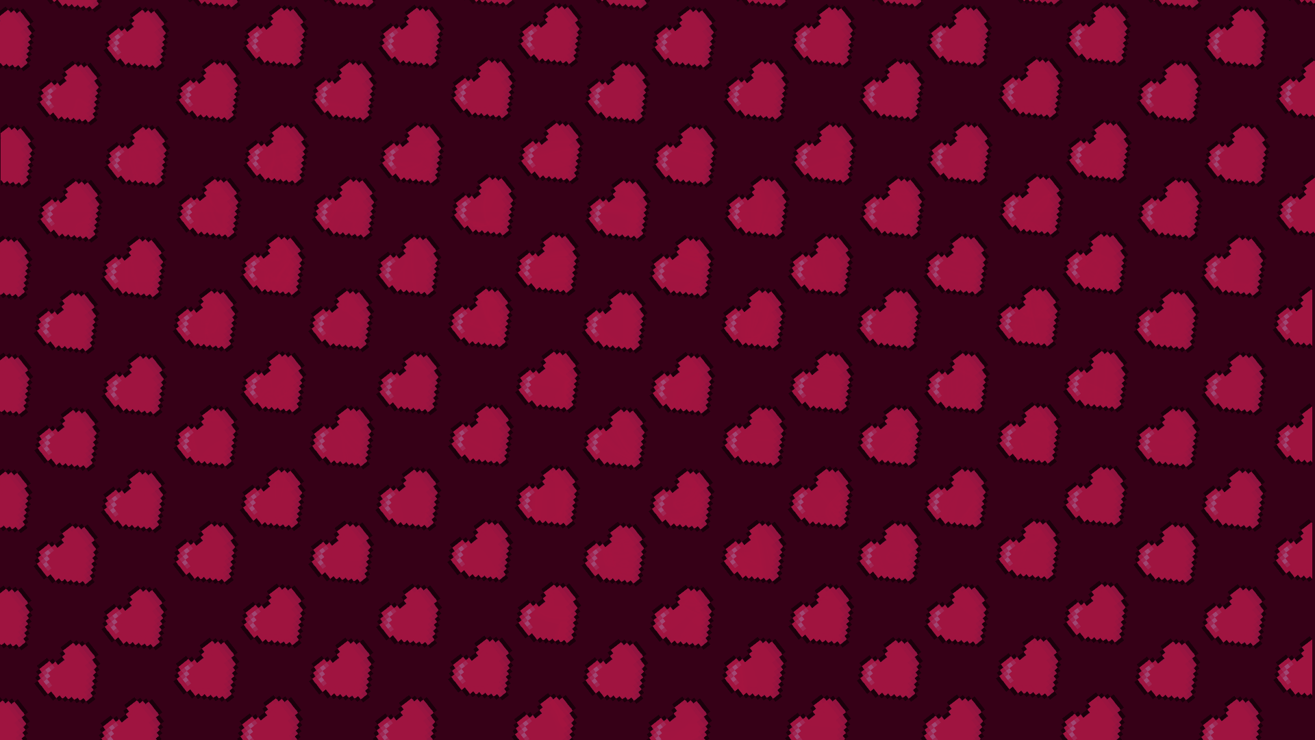 1920x1080 8 Bit Heart Pattern Background
