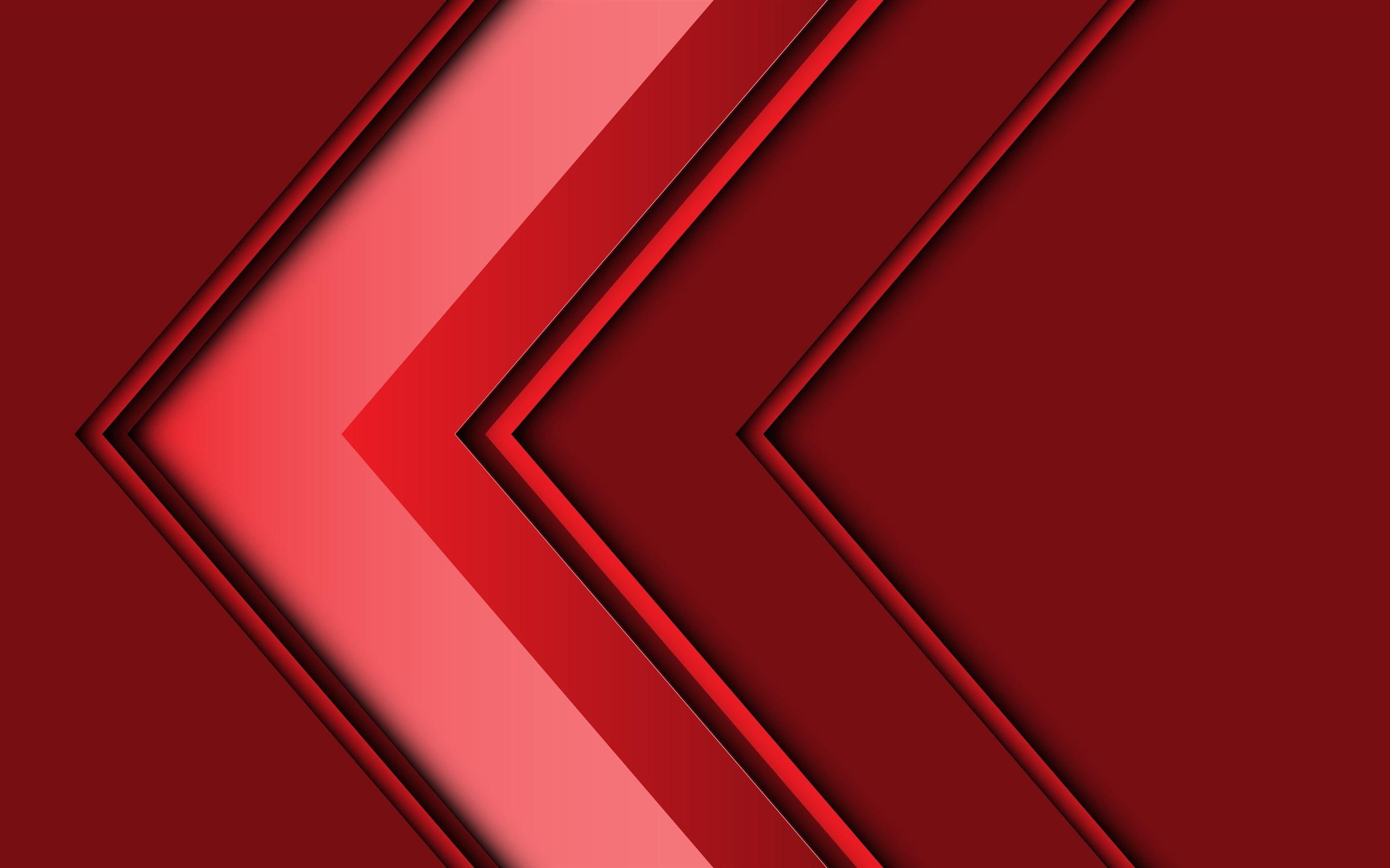 2880x1800 abstract arrow 3D red 5k iMac Wallpaper Download