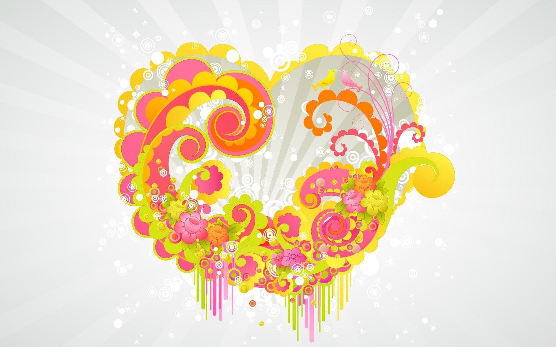 1920x1200 Heart Shape Line Pattern wallpaper. Heart Shape Line Pattern