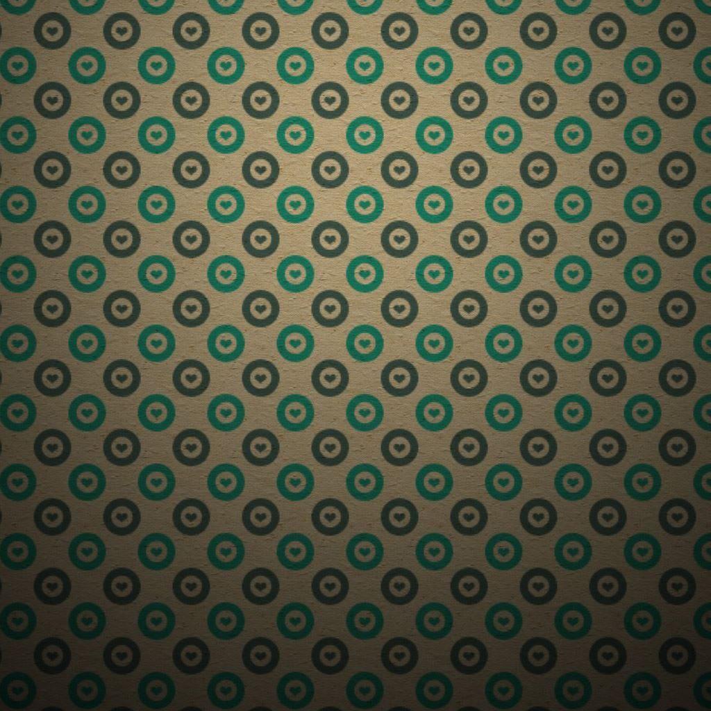 1024x1024 Heart Pattern iPad Wallpaper Free Download