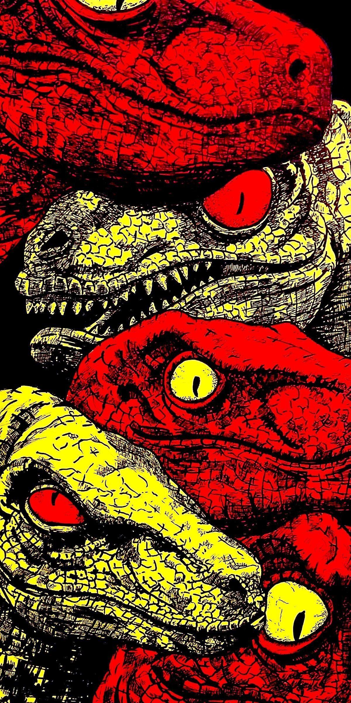 1200x2400 Dinos. Dinosaur wallpaper, Trippy wallpaper, Art wallpaper