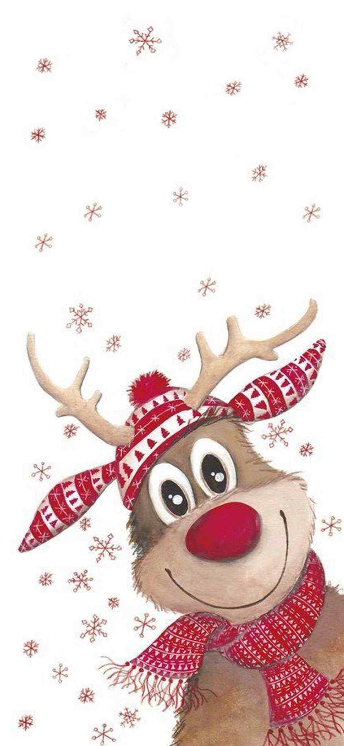 1125x2436 iPhone Christmas Wallpaper Deer