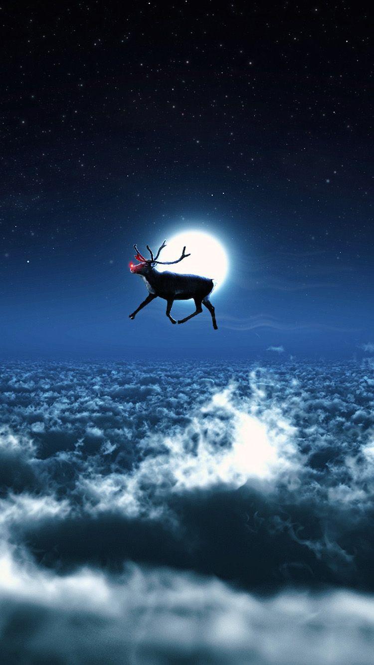 750x1334 Santa reindeer iPhone 6 Wallpaper. Holiday wallpaper, iPhone 6 wallpaper, Santa and reindeer