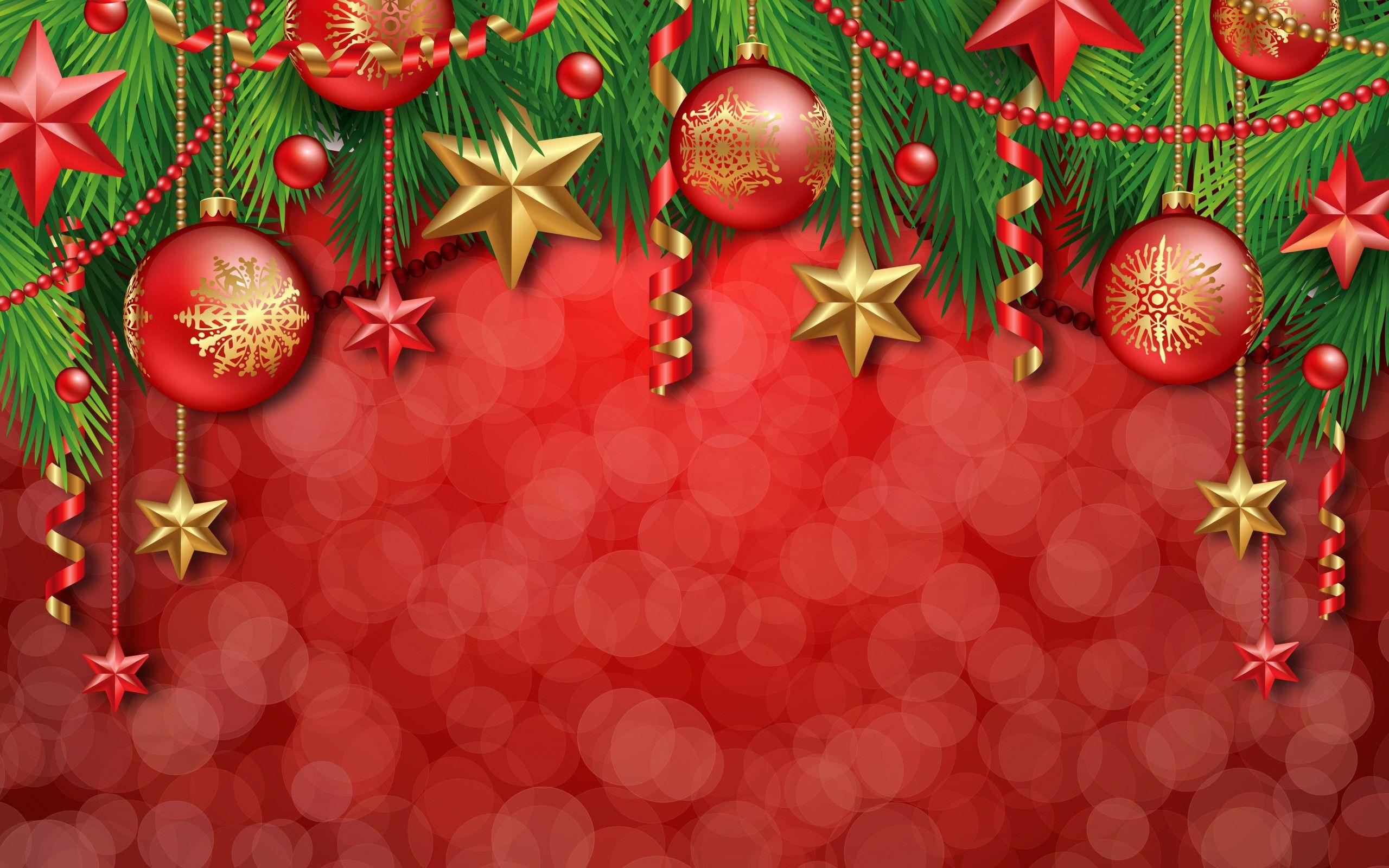 2560x1600 Christmas Decorations Illustration Desktop Wallpaper