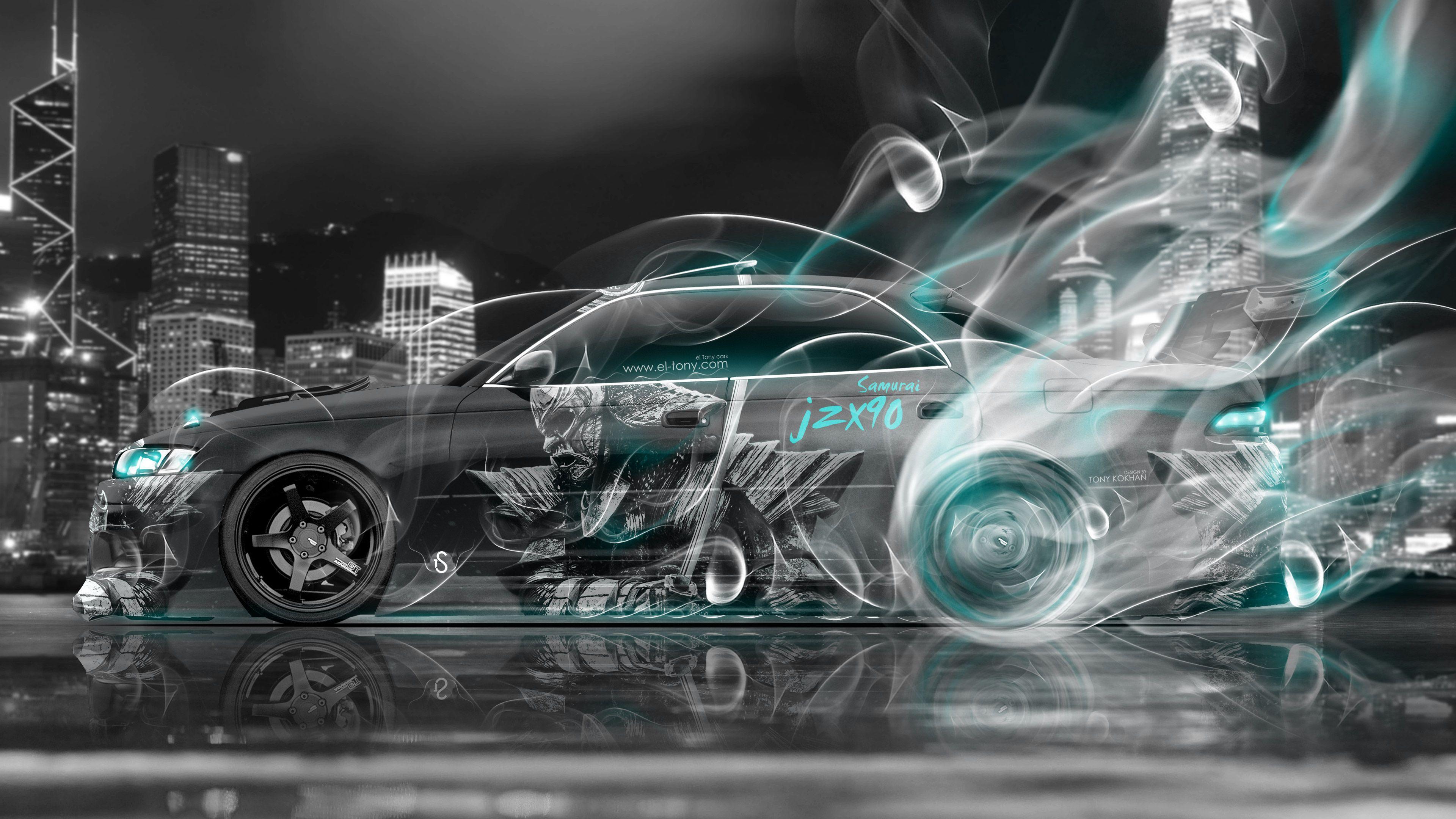 3840x2160 Toyota Mark2 JZX90 JDM Tuning Epic Samurai City Smoke Drift Car 2016 el Tony