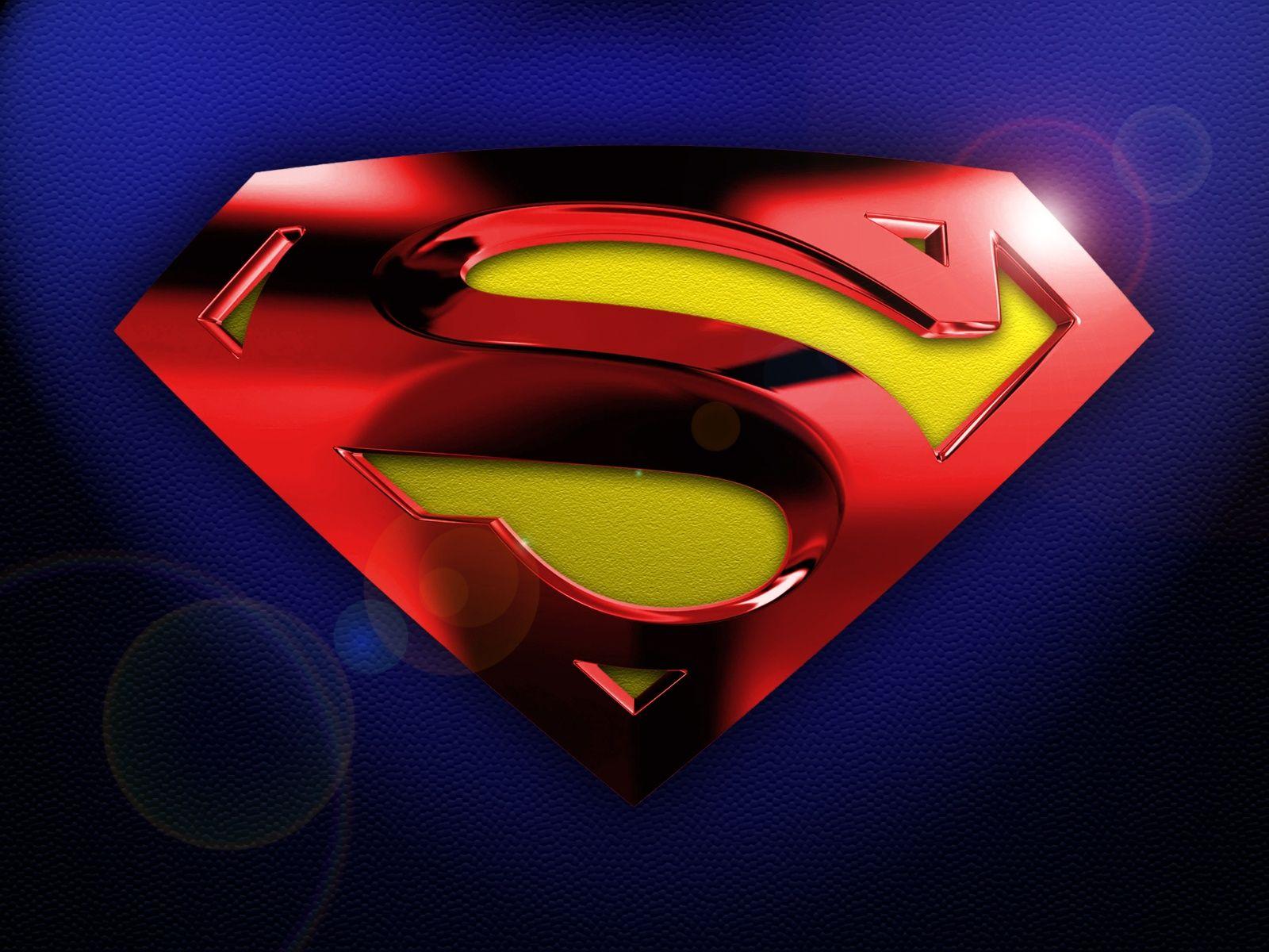 1600x1200 Superman Logo 3D Wallpaper