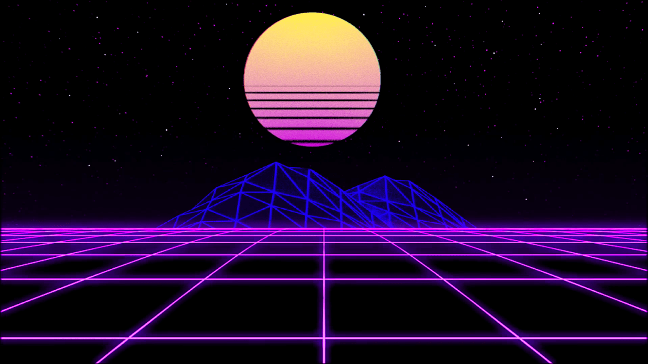 80s Neon Grid