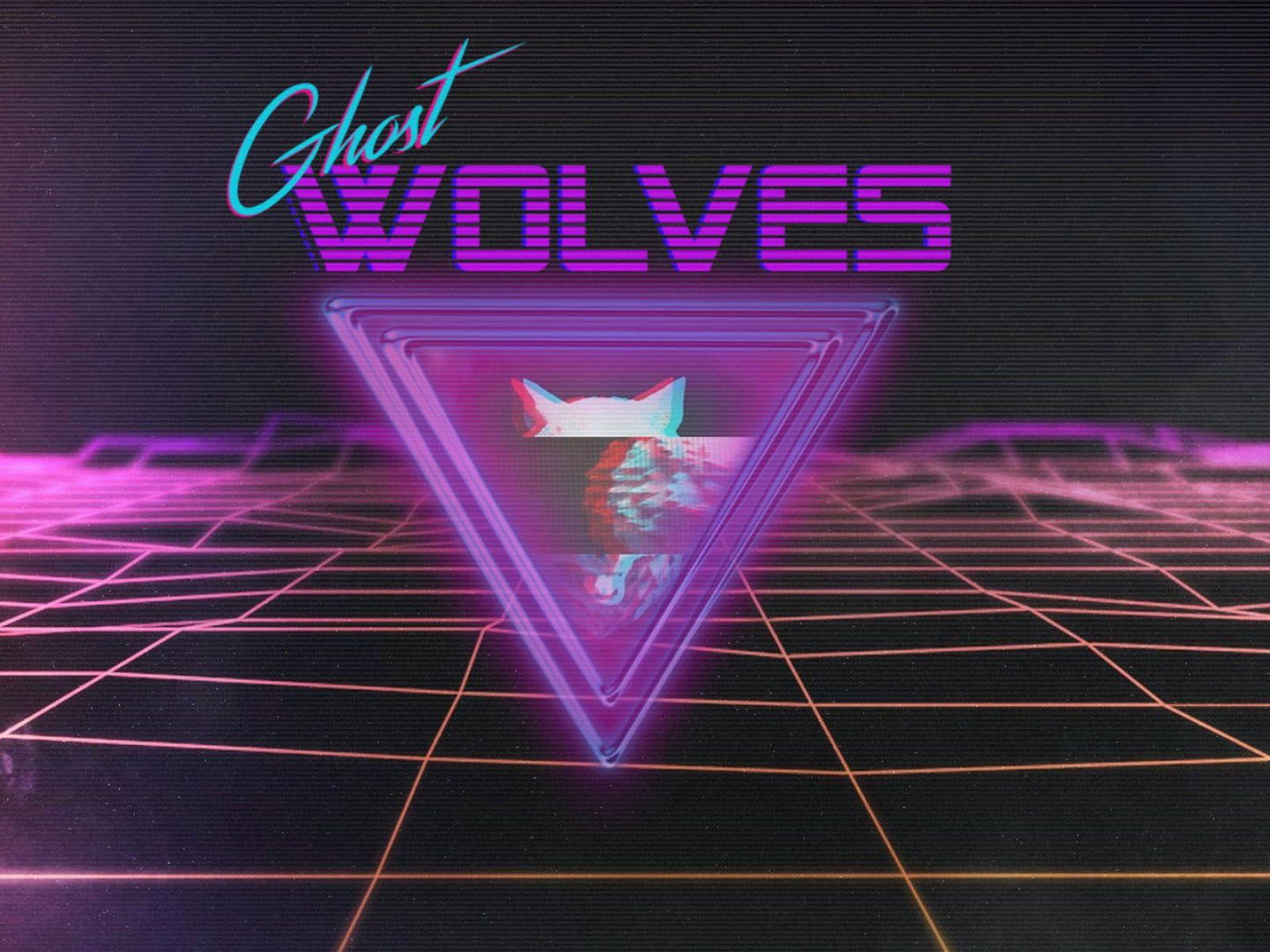1600x1200 Vintage Wallpaper • Ghost Wolves logo wallpaper, 1980s, synthwave, wolf, triangle, grid, Retro style • Wallpaper For You The Best HD Wallpaper For Desktop & Mobile