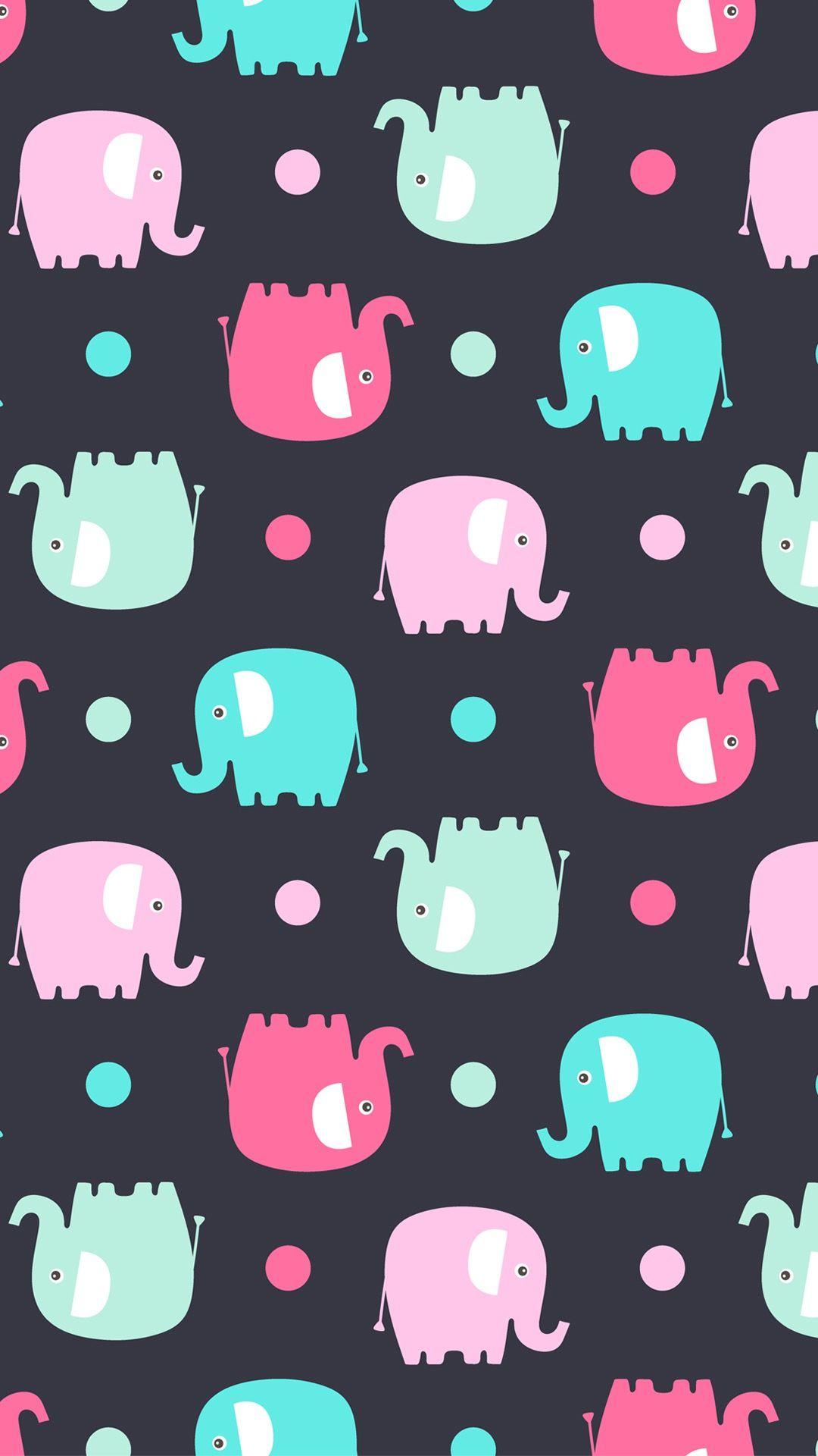Cute Elephant Pattern Wallpapers - Top Free Cute Elephant Pattern  Backgrounds - WallpaperAccess