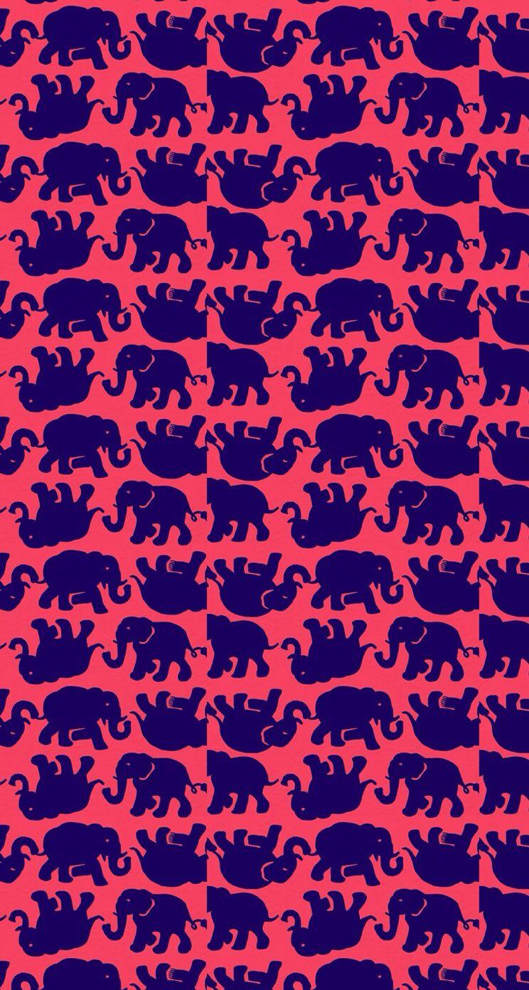 744x1392 Cute Elephant Pattern Print Wallpaper Background. Lilly pulitzer iphone wallpaper, Lily pulitzer wallpaper, Elephant iphone wallpaper