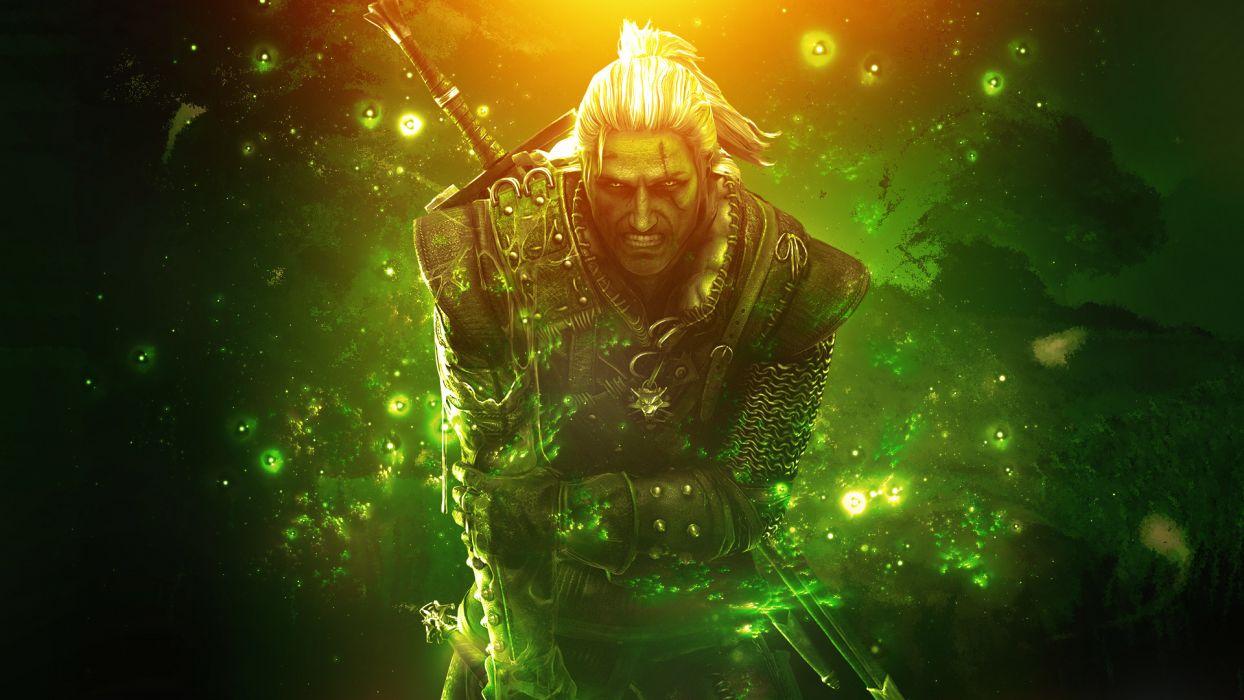1244x700 Witcher 2 Assassins of Kings Men Warrior Armor Games 3D Graphics Fantasy magic wallpaperx1080