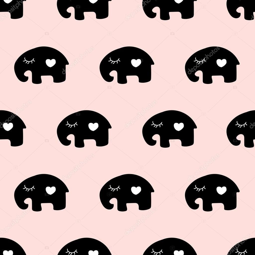 1024x1024 Cute Elephant Background
