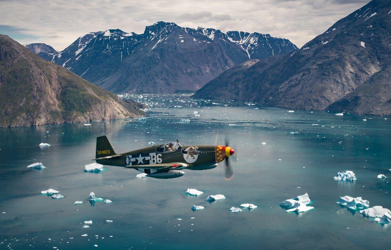 1332x850 Wallpaper Mustang, The Ocean, Fighter, Iceberg, USAF, The Second World War, North American P 51 Mustang, P 51B Mustang Image For Desktop, Section авиация