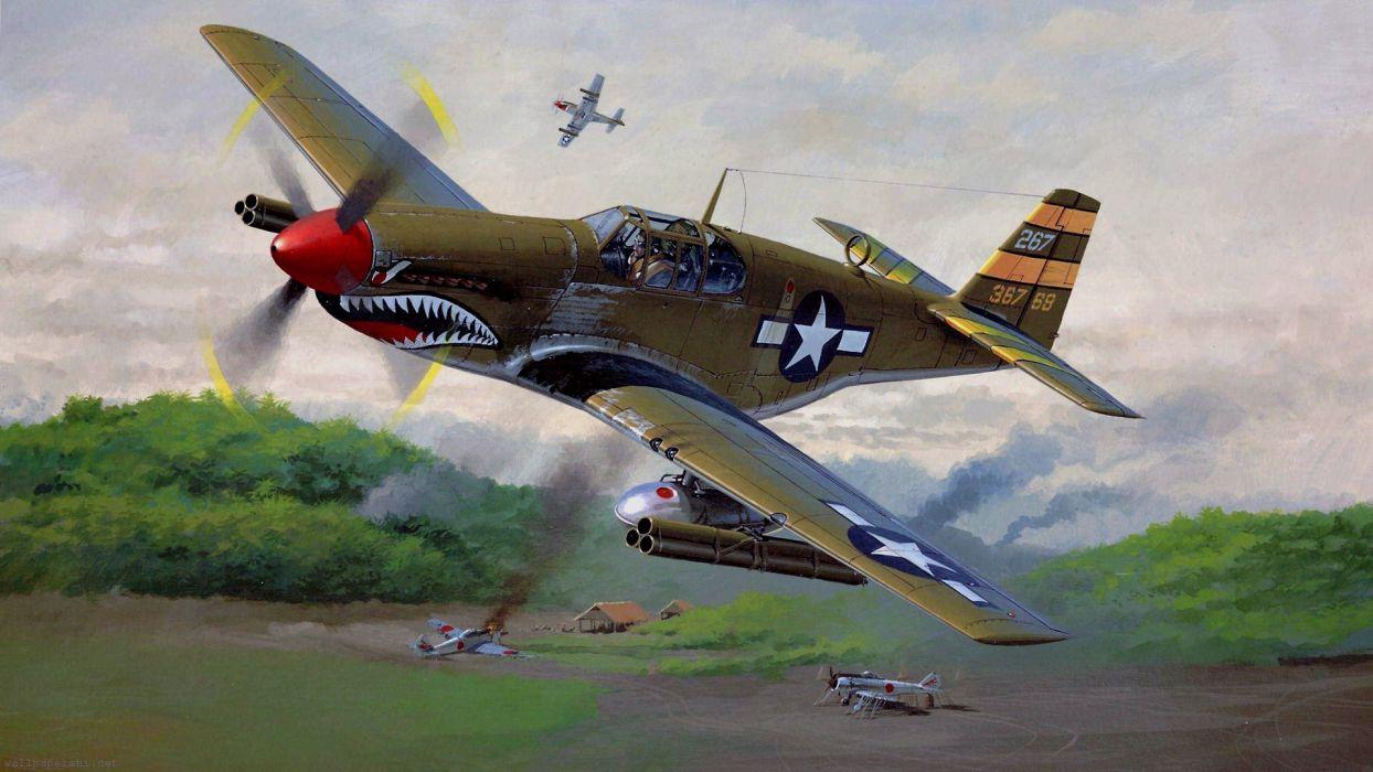 1244x700 Airplanes Japanese Widescreen P 51 Mustang Nicholas Trugdian Wallpaperx1080