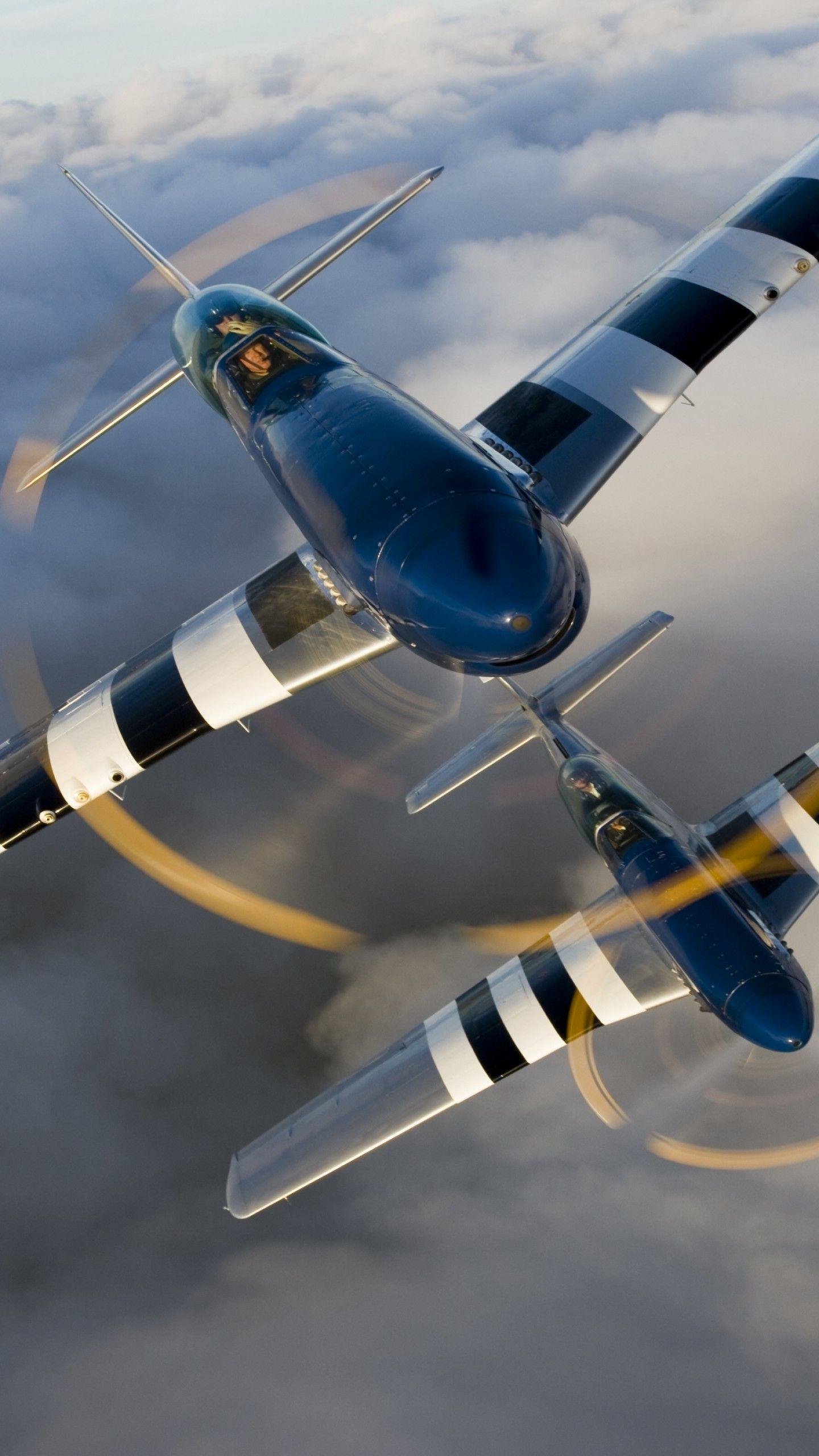 1440x2560 Wallpaper North American P 51 Mustang, Fighter, US Army, Military