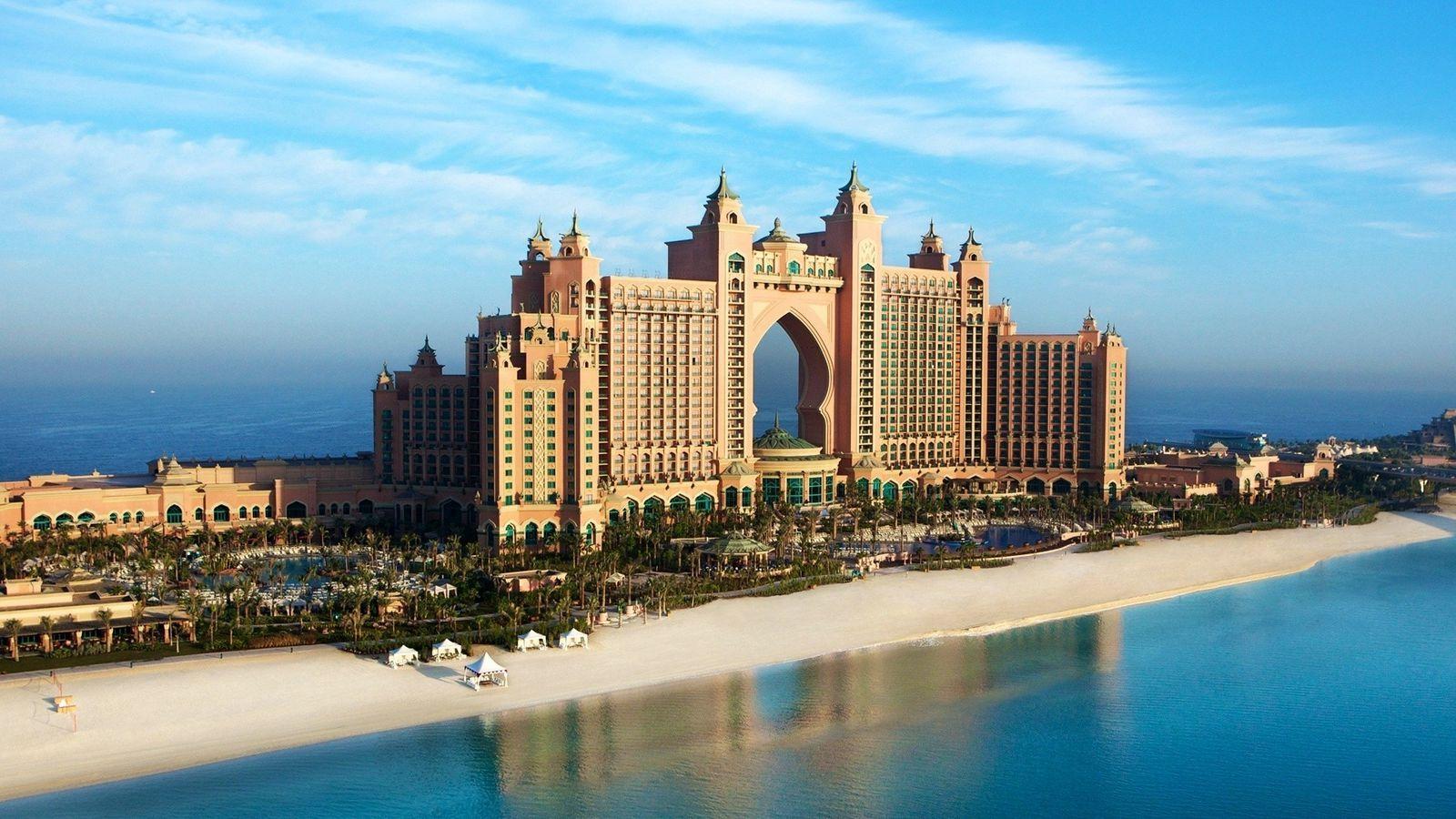 1600x900 Download wallpaper 1600x900 dubai, building, sky, beautiful landscape, architecture widescreen 16:9 HD background