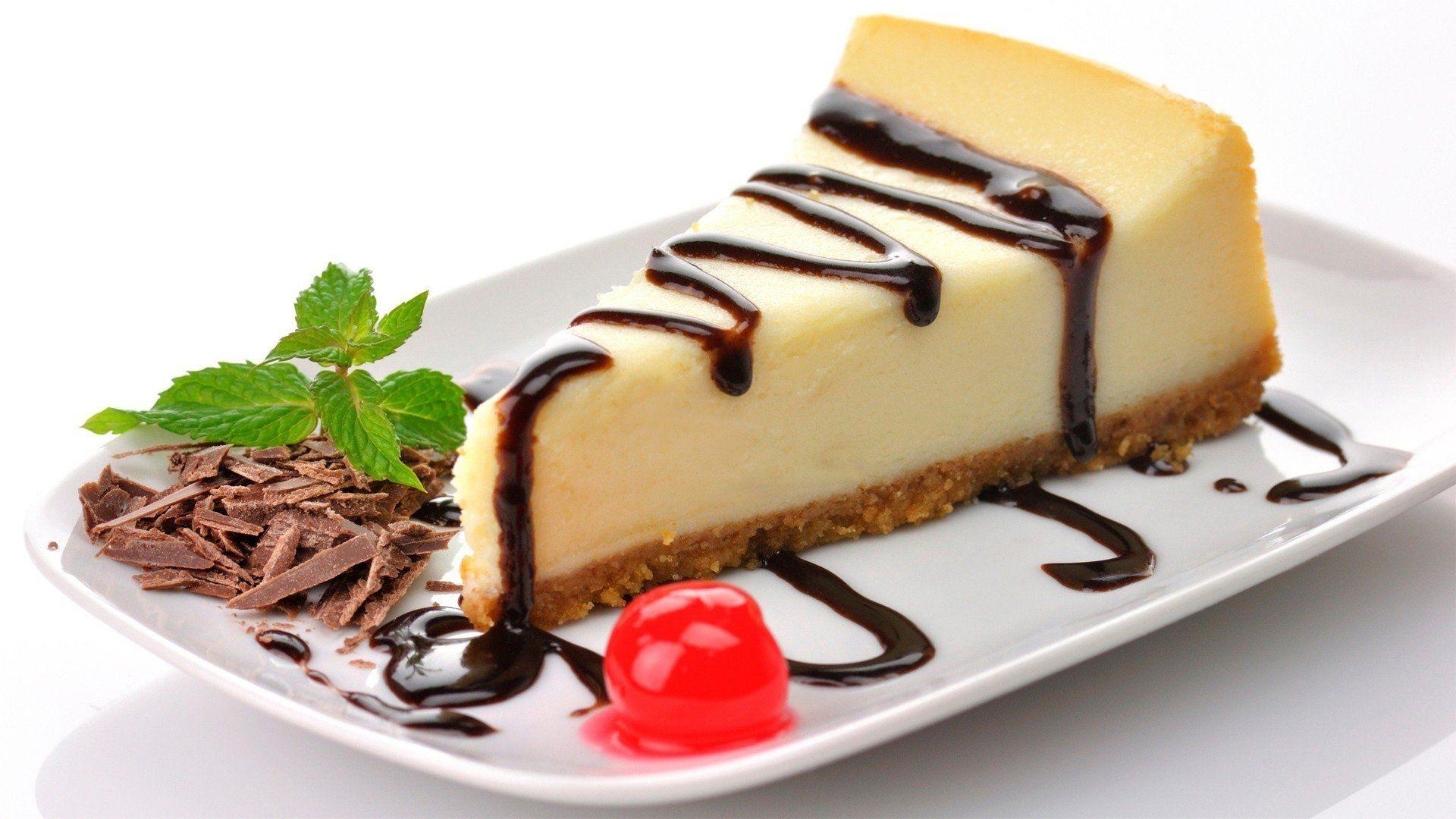 1920x1080 Cheesecake, Chocolate, Cherries, Dessert, Cake HD Wallpaper / Desktop and Mobile Image & Photo