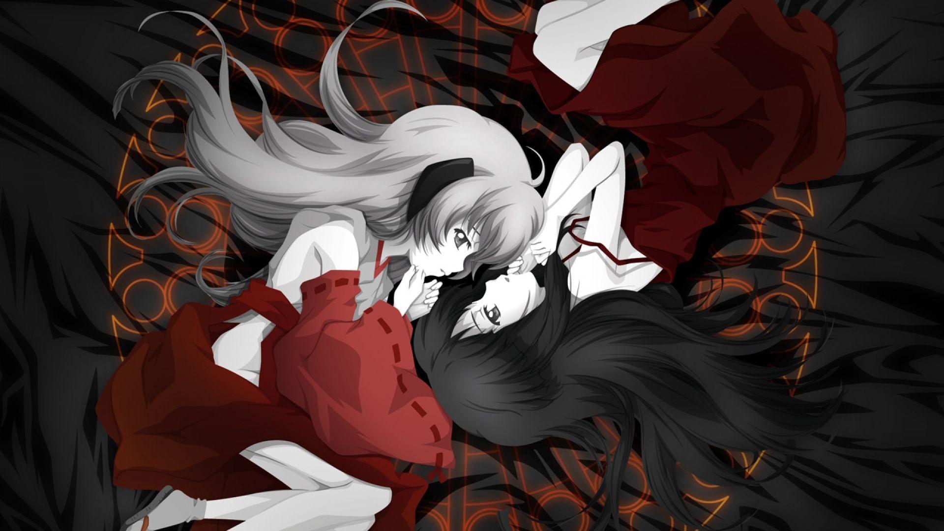 1920x1080 Download Wallpaper 1920x1080 higurashi no naku koro ni, girl, look, range, pose Full HD 1080p HD Background