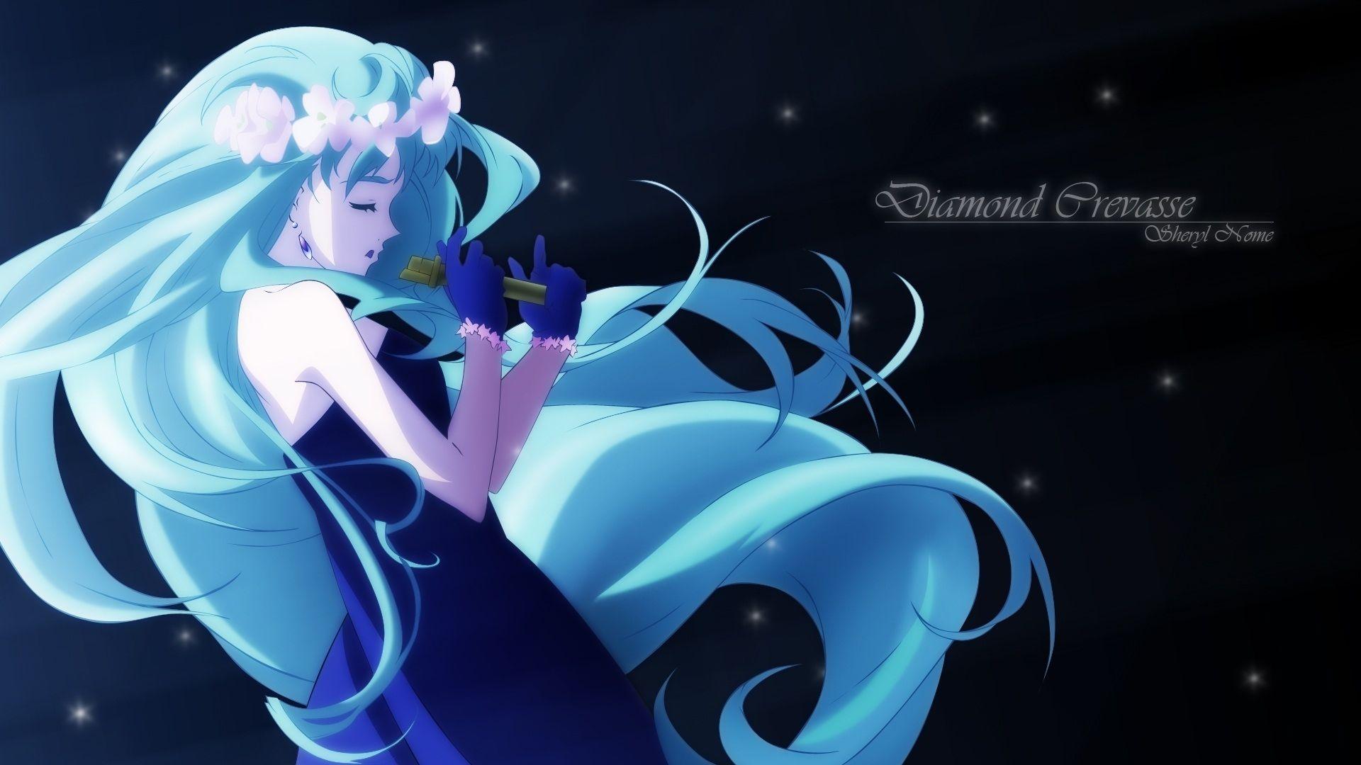 1920x1080 Download Wallpaper 1920x1080 higurashi no naku koro ni, girl, blue hair, space Full HD 1080p HD Background