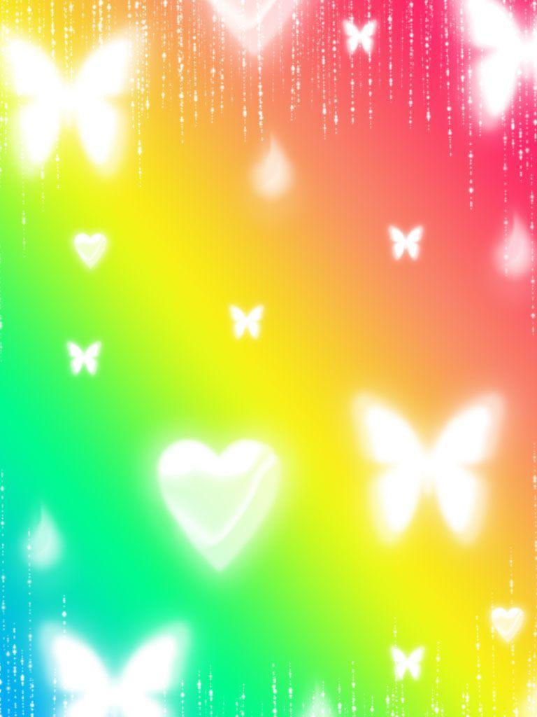 768x1024 Cute Rainbow Wallpaper