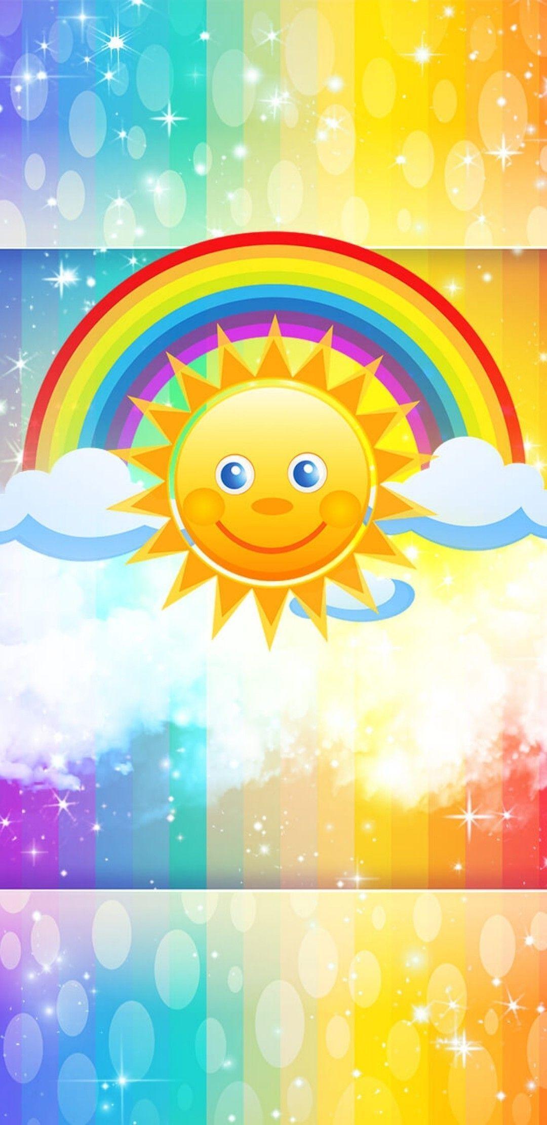 1080x2220 Girly Droid Wallpaper. Rainbow wallpaper, Cute wallpaper, Kawaii background