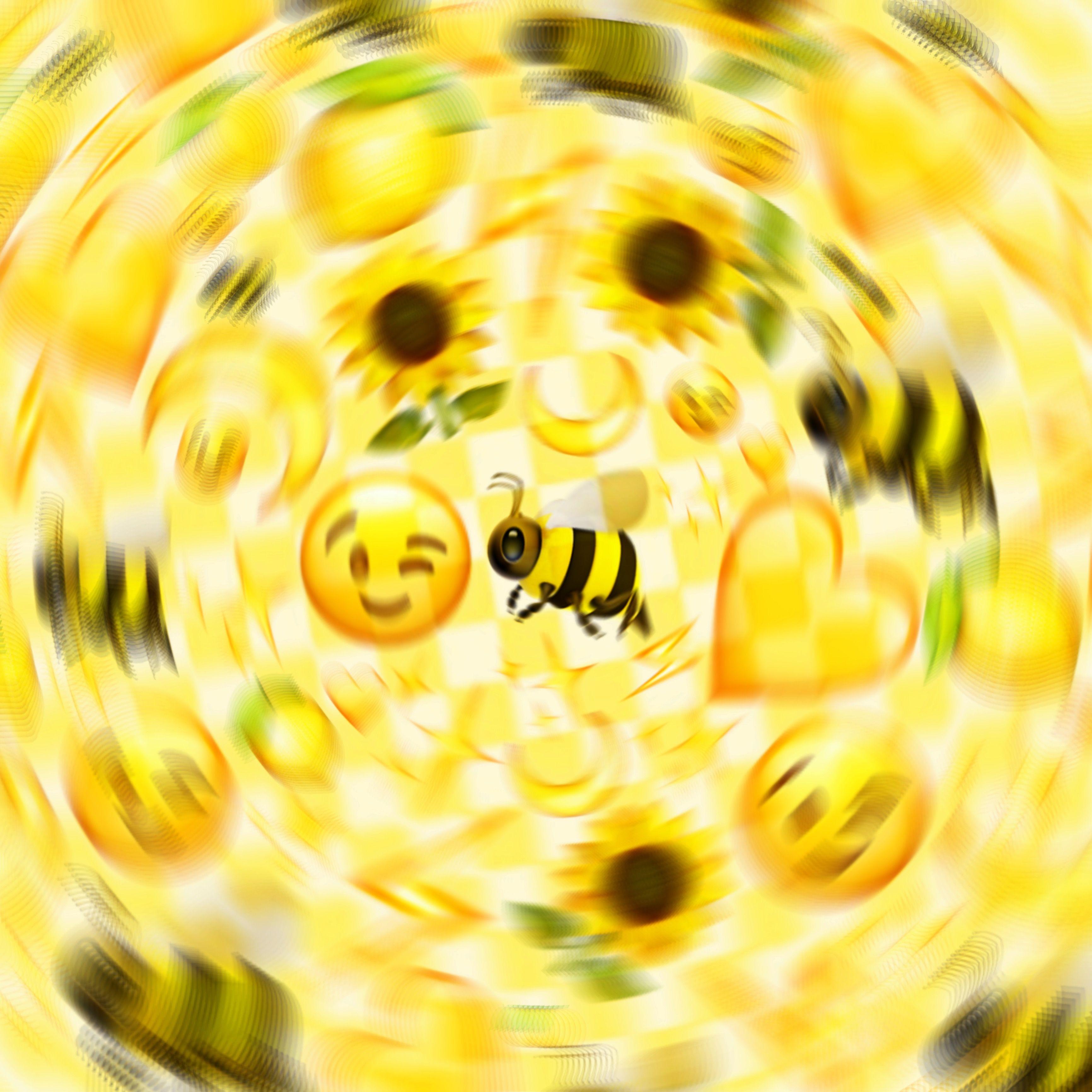 3464x3464 Free Yellow Emoji Blur Background