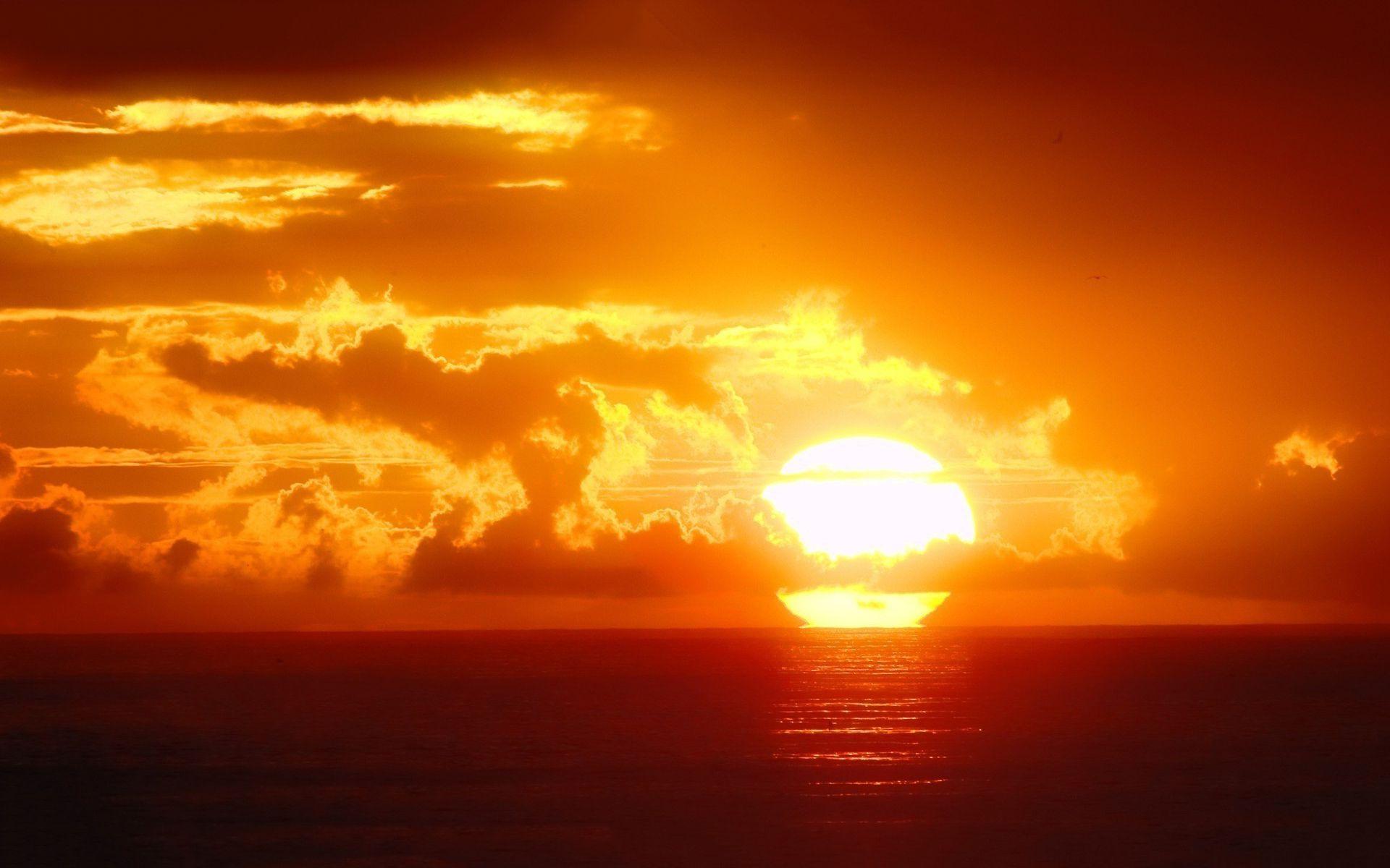 1920x1200 sunset image ocean sky Desktop Wallpaperk HD
