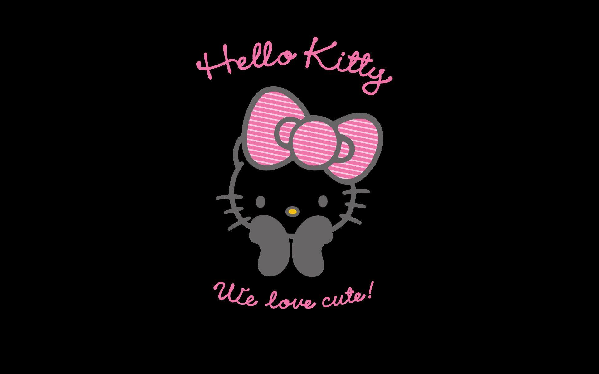 1920x1200 Black Hello Kitty Wallpaper