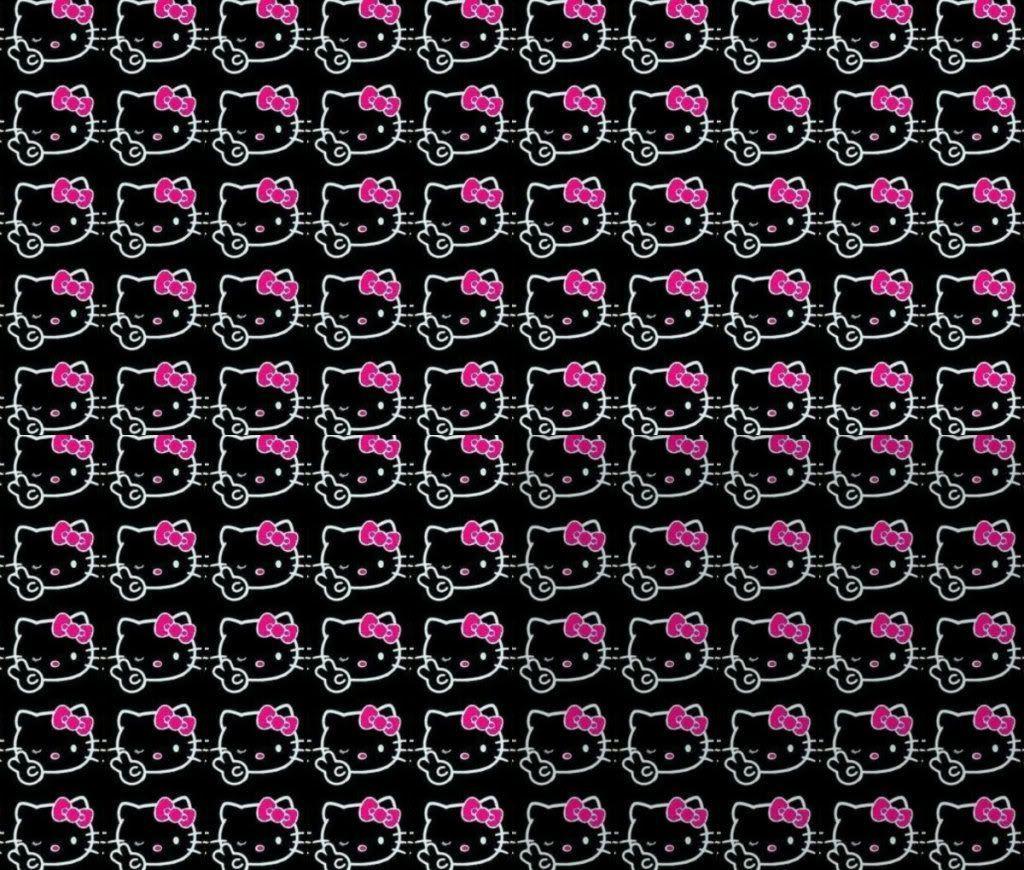 1024x870 Mobile Hello Kitty Black Picture