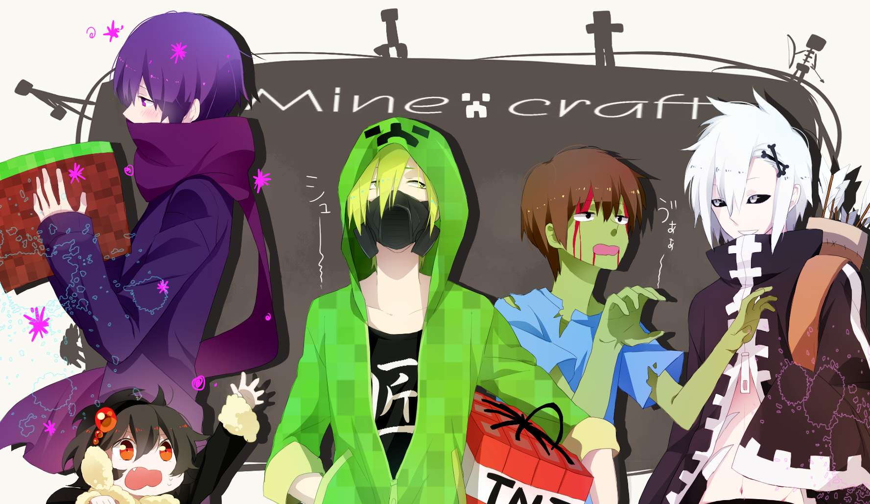 Minecraft Anime Wallpapers Top Free Minecraft Anime Backgrounds Wallpaperaccess 0422