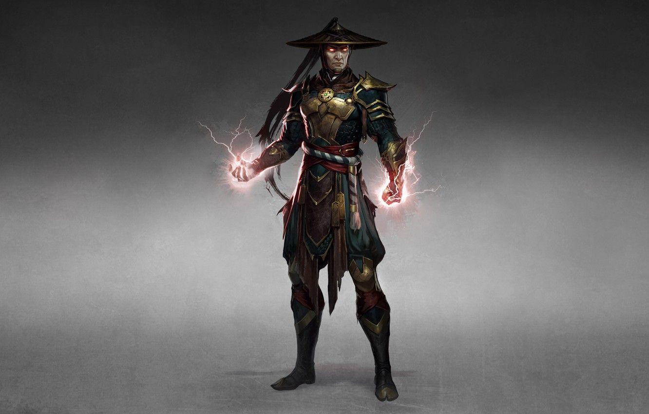 1332x850 Wallpaper Minimalism, Style, Warrior, Fighter, Style, Warrior, Fiction, Mortal Kombat, Fiction, God, Raiden, Illustration, Character, Raiden, Fighter, Character image for desktop, section игры