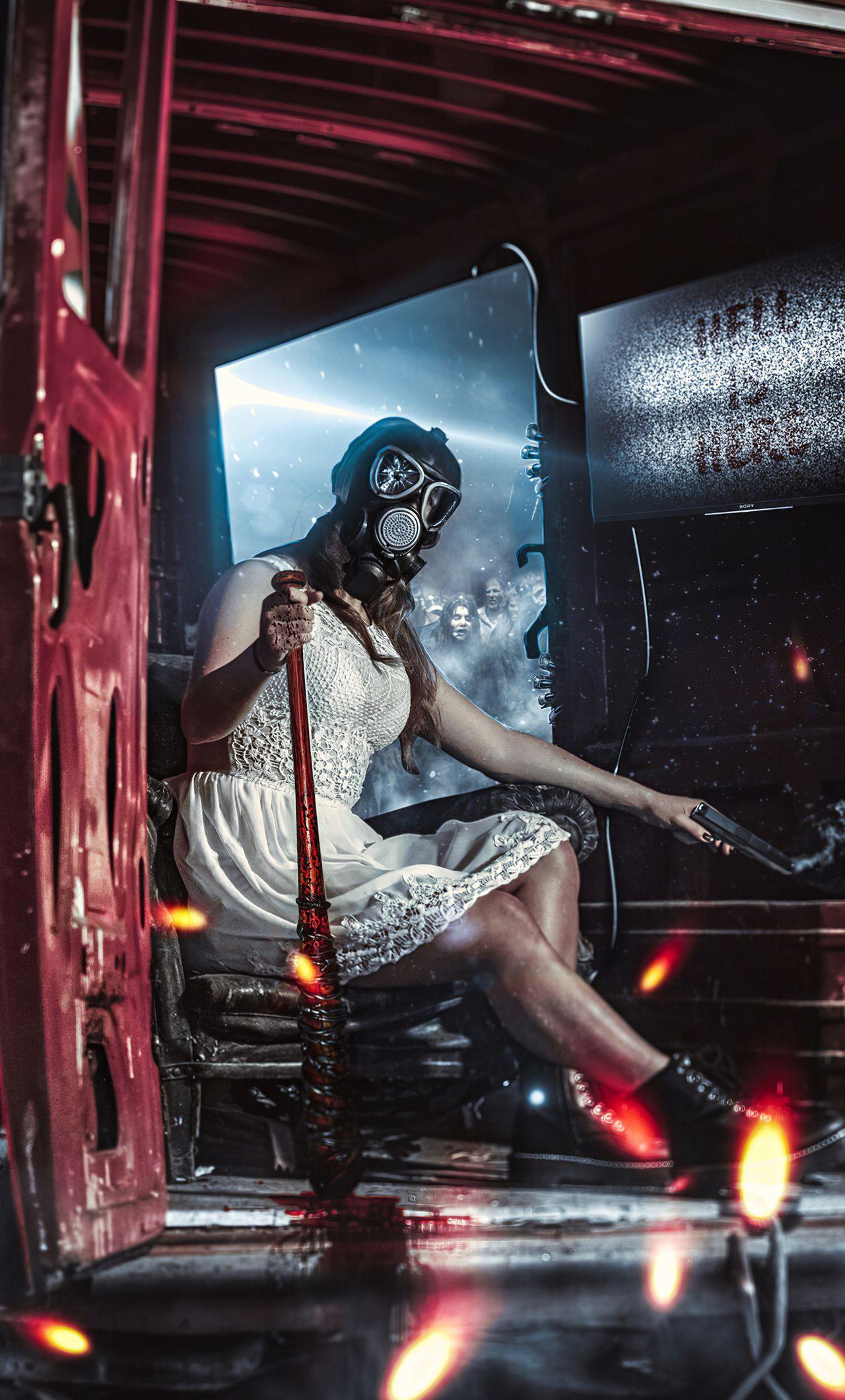 1280x2120 Apocalypse Girl Trouble Maker 4k iPhone HD 4k Wallpaper, Image, Background, Photo and Picture