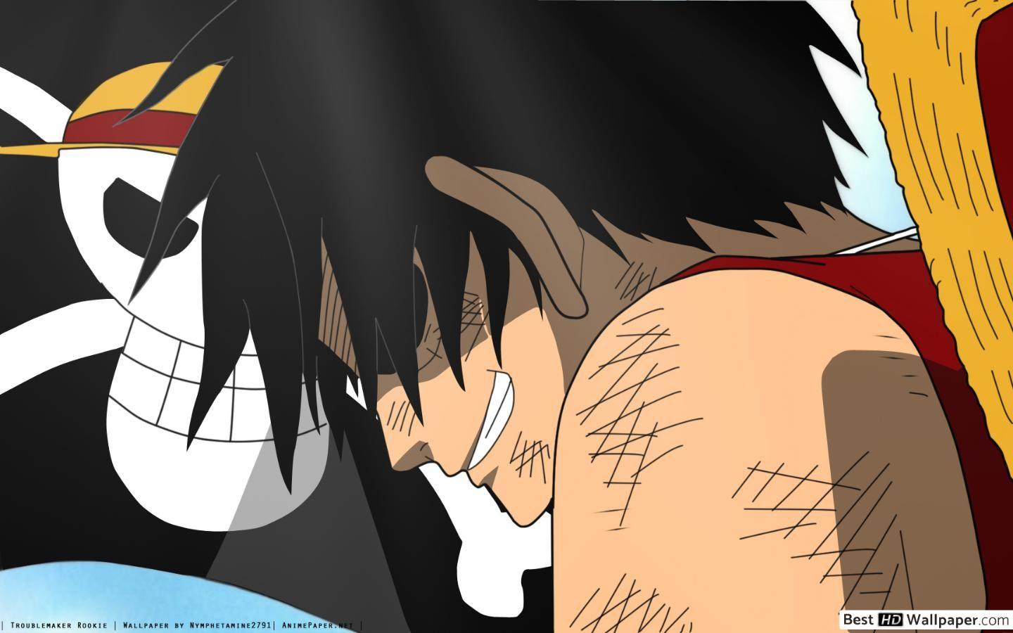 1440x900 One Piece D. Luffy, Straw Hat, Rage HD wallpaper download