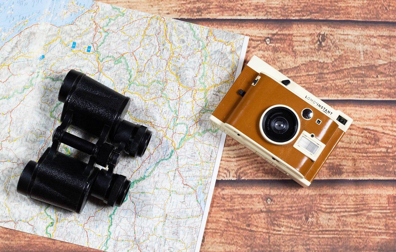 1332x850 Wallpaper Board, map, the camera, binoculars image for desktop, section разное