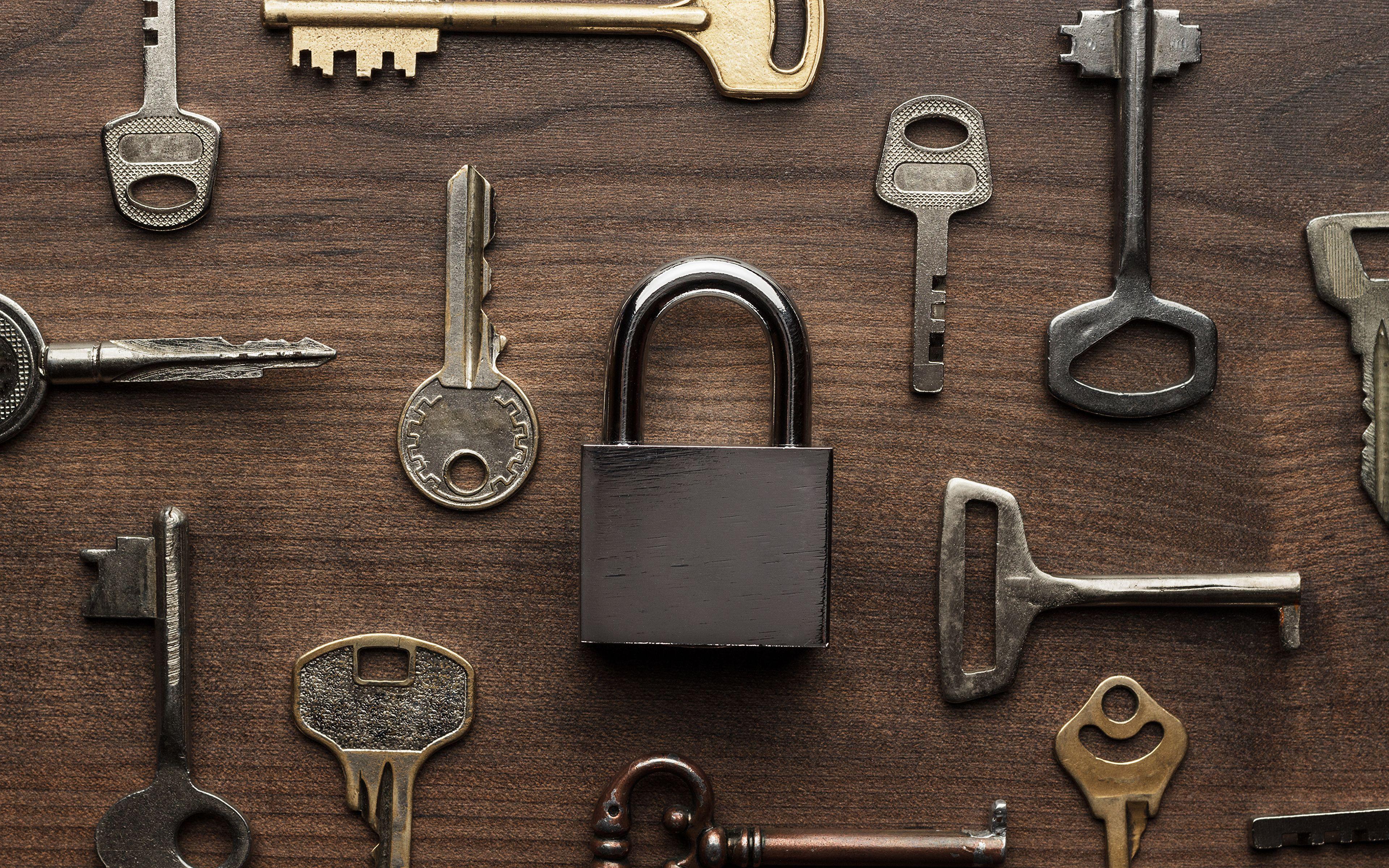 3840x2400 Photo Padlock locksmith Key lock 3840x2400